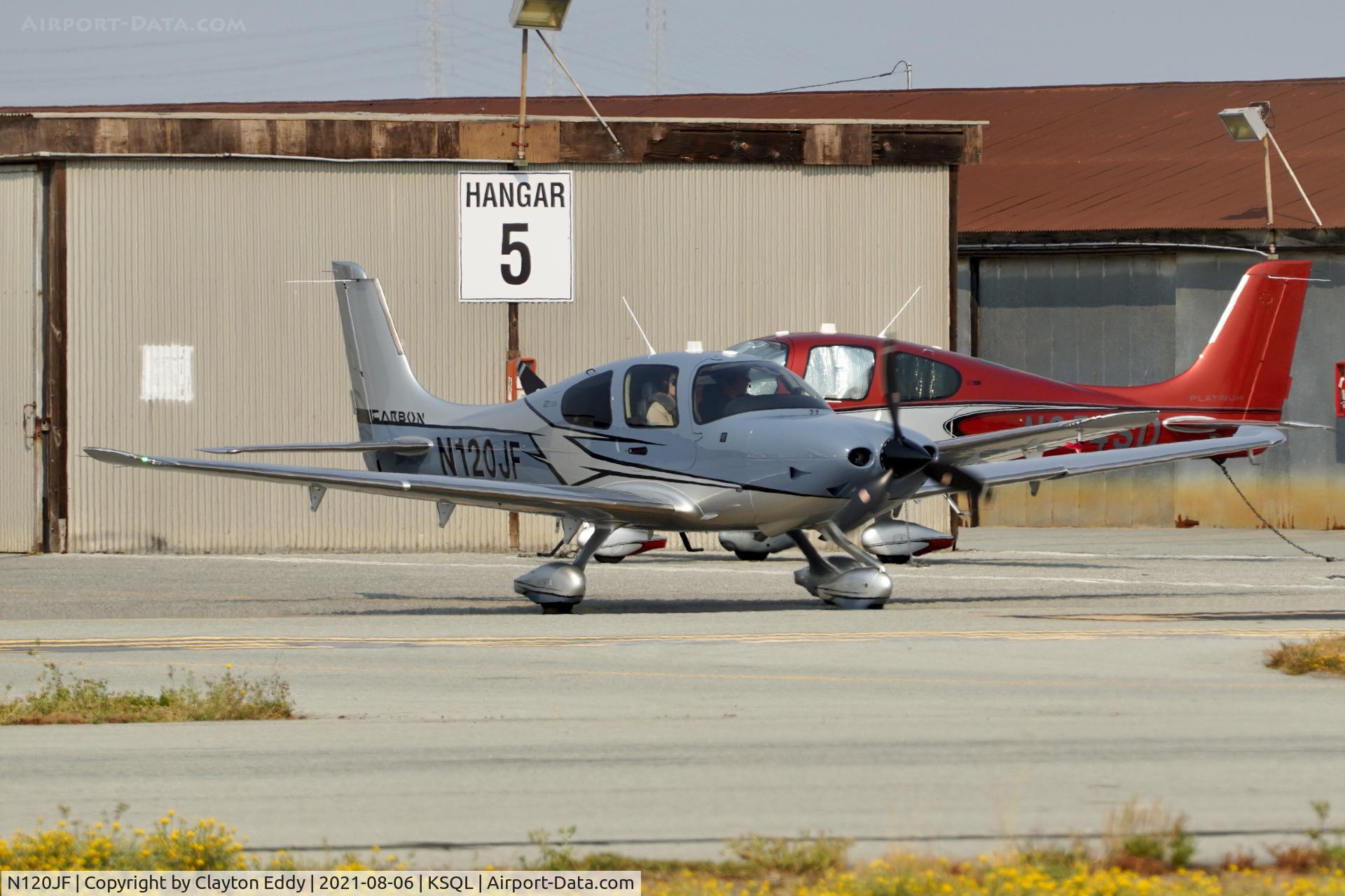N120JF, 2019 Cirrus SR22T C/N 1981, San Carlos Airport California 2021.