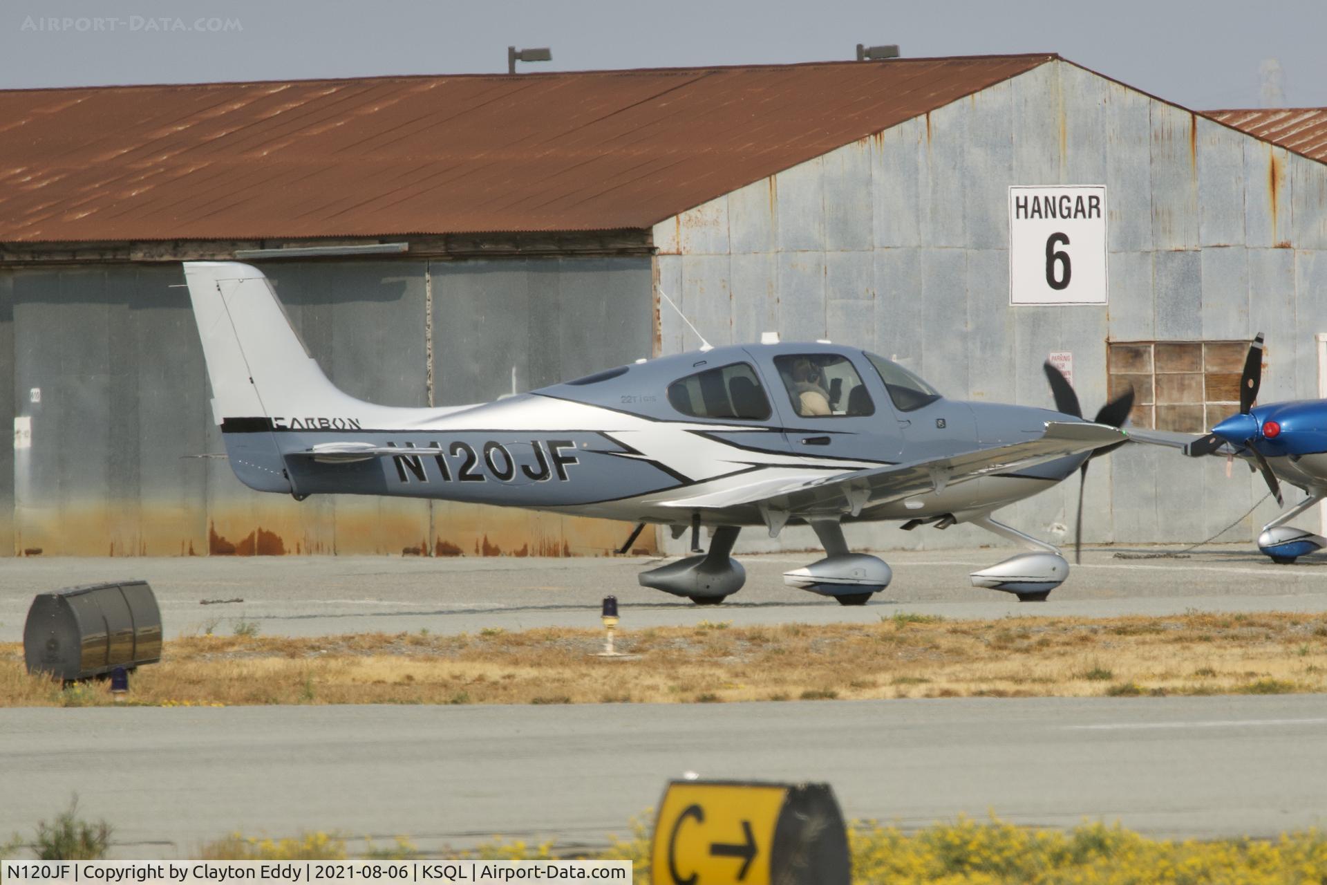 N120JF, 2019 Cirrus SR22T C/N 1981, San Carlos Airport California 2021.
