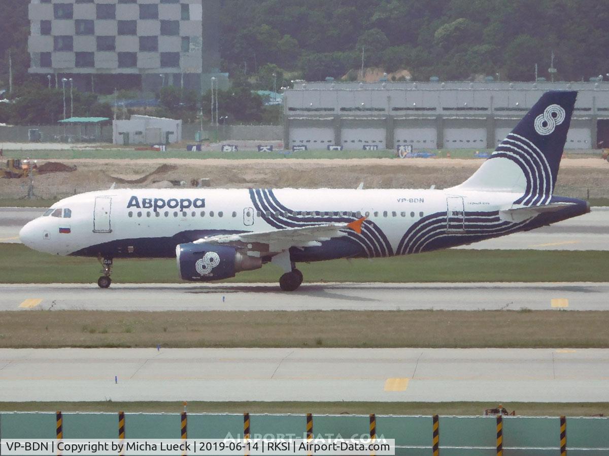 VP-BDN, 2003 Airbus A319-111 C/N 2072, At Incheon