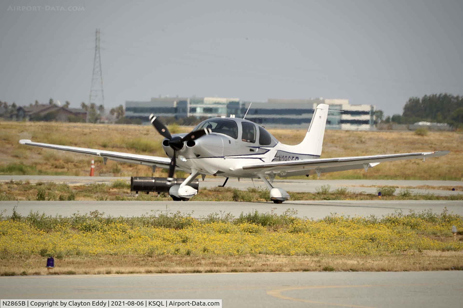 N2865B, 2018 Cirrus SR22T C/N 1795, San Carlos Airport California 2021.