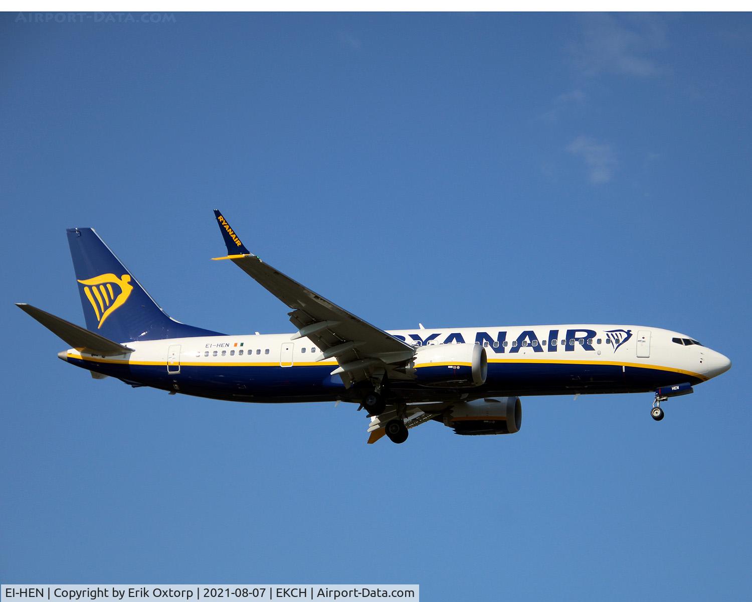 EI-HEN, 2021 Boeing 737-8-200 MAX C/N 62301, EI-HEN landing rw 12