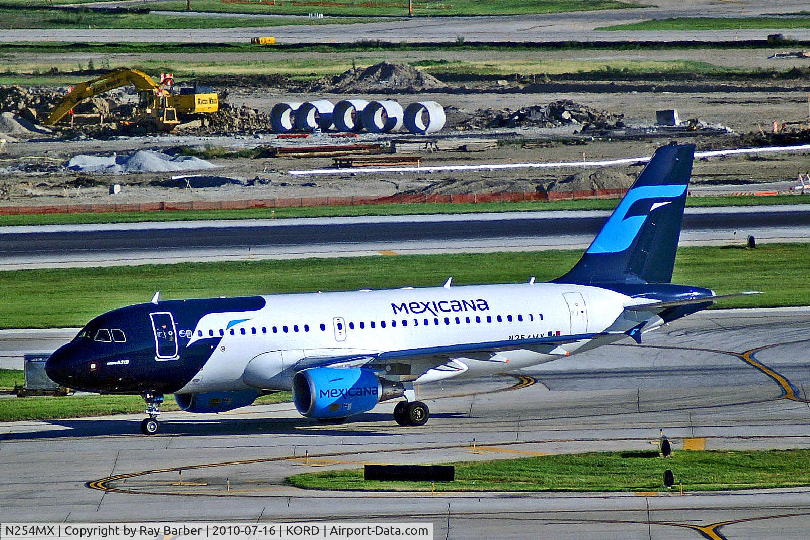 N254MX, 2010 Airbus A319-112 C/N 4254, N254MX   Airbus A319-112 [4254] (Mexicana) Chicago-O'Hare Int'l~N 16/07/2010