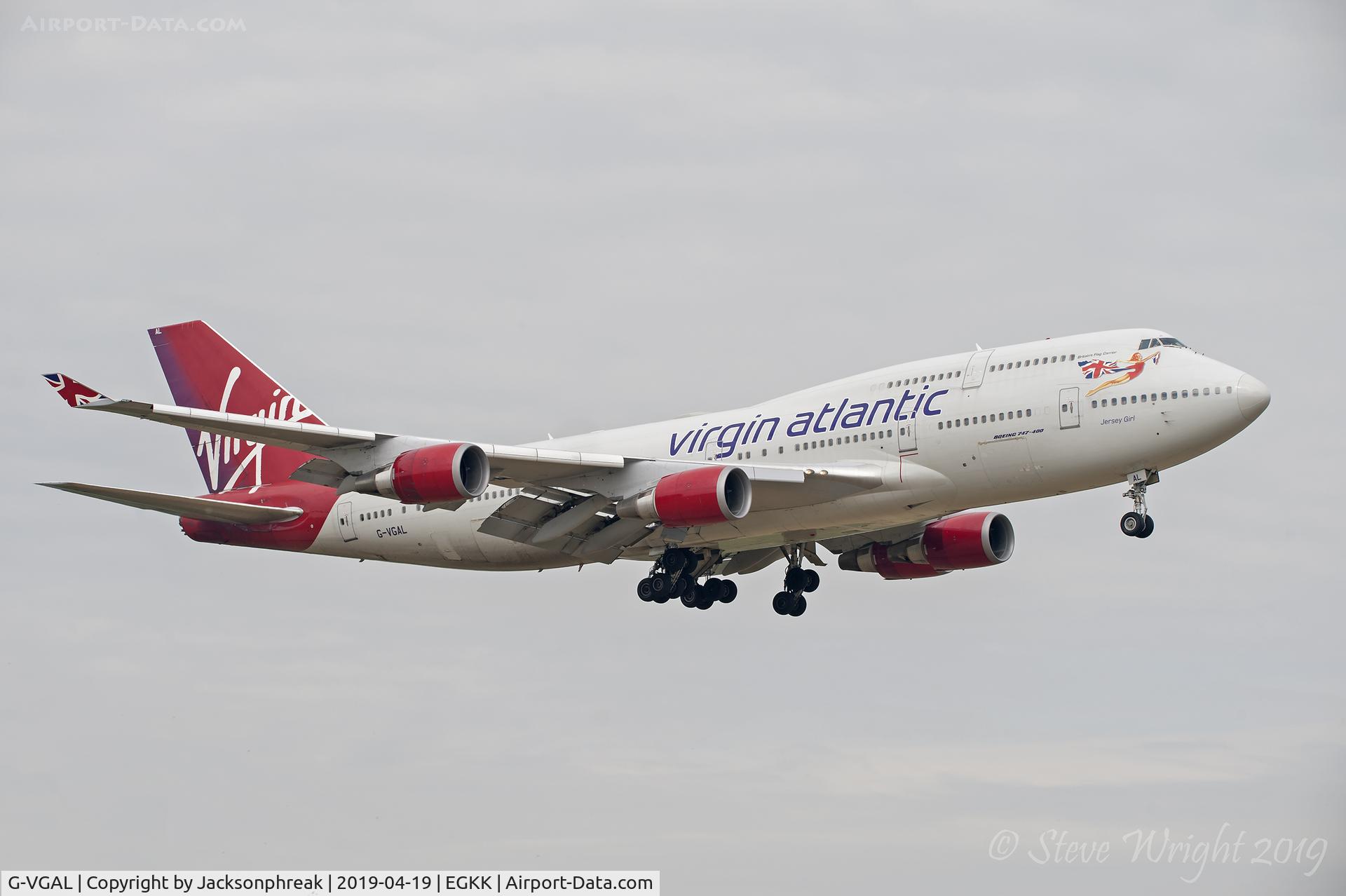 G-VGAL, 2001 Boeing 747-443 C/N 32337, On finals at Gatwick, UK
