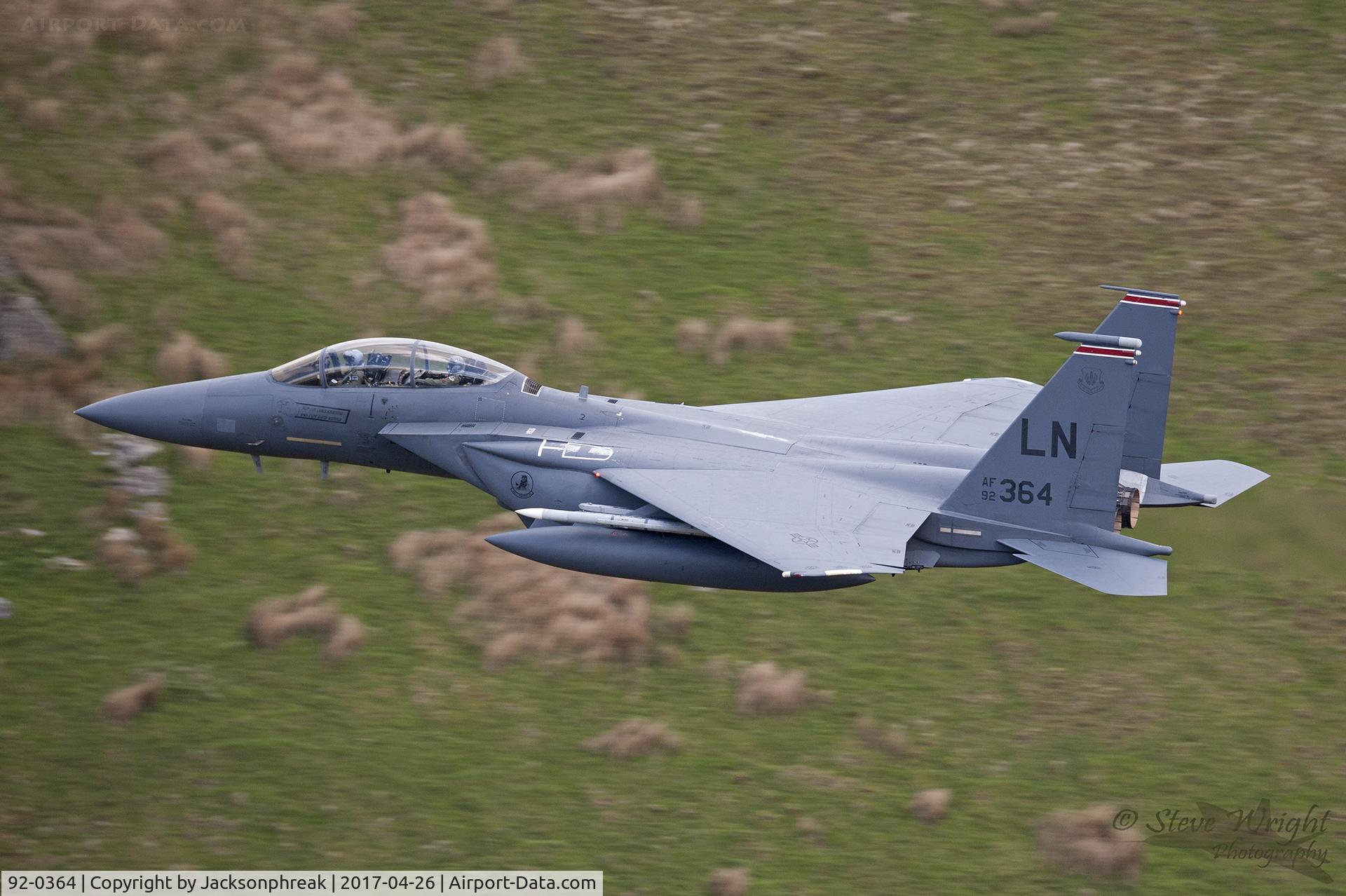 92-0364, 1992 McDonnell Douglas F-15E Strike Eagle C/N 1249/E207, Bwlch Oerdrws, Mach Loop. Wales UK