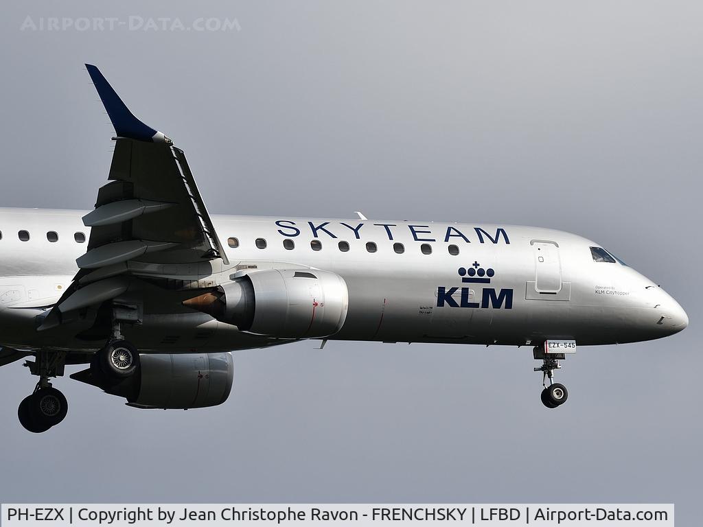 PH-EZX, 2012 Embraer 190LR (ERJ-190-100LR) C/N 19000545, KLM Cityhoper Skyteam colors