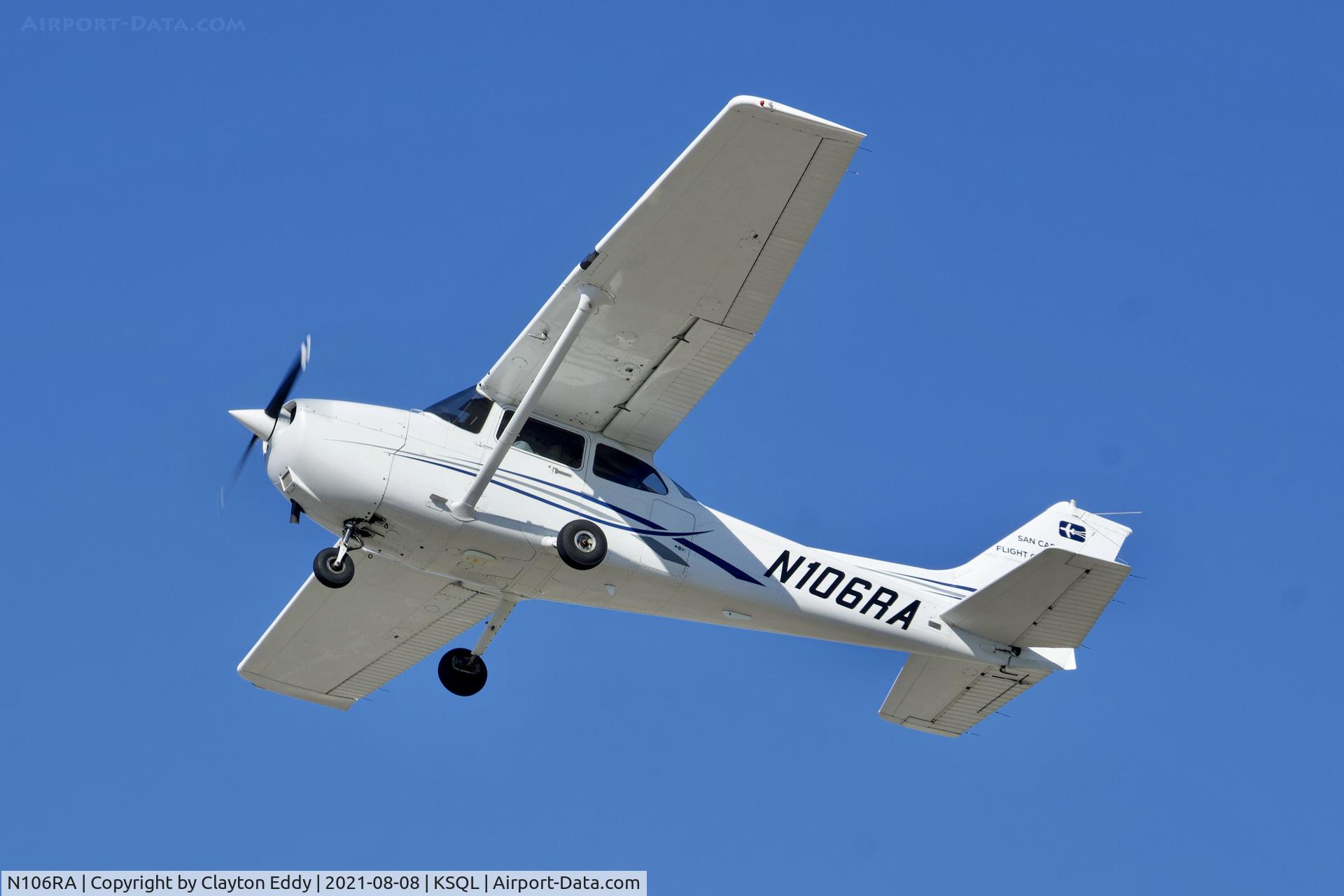 N106RA, 1999 Cessna 172S C/N 172S8241, San Carlos Airport California 2021.
