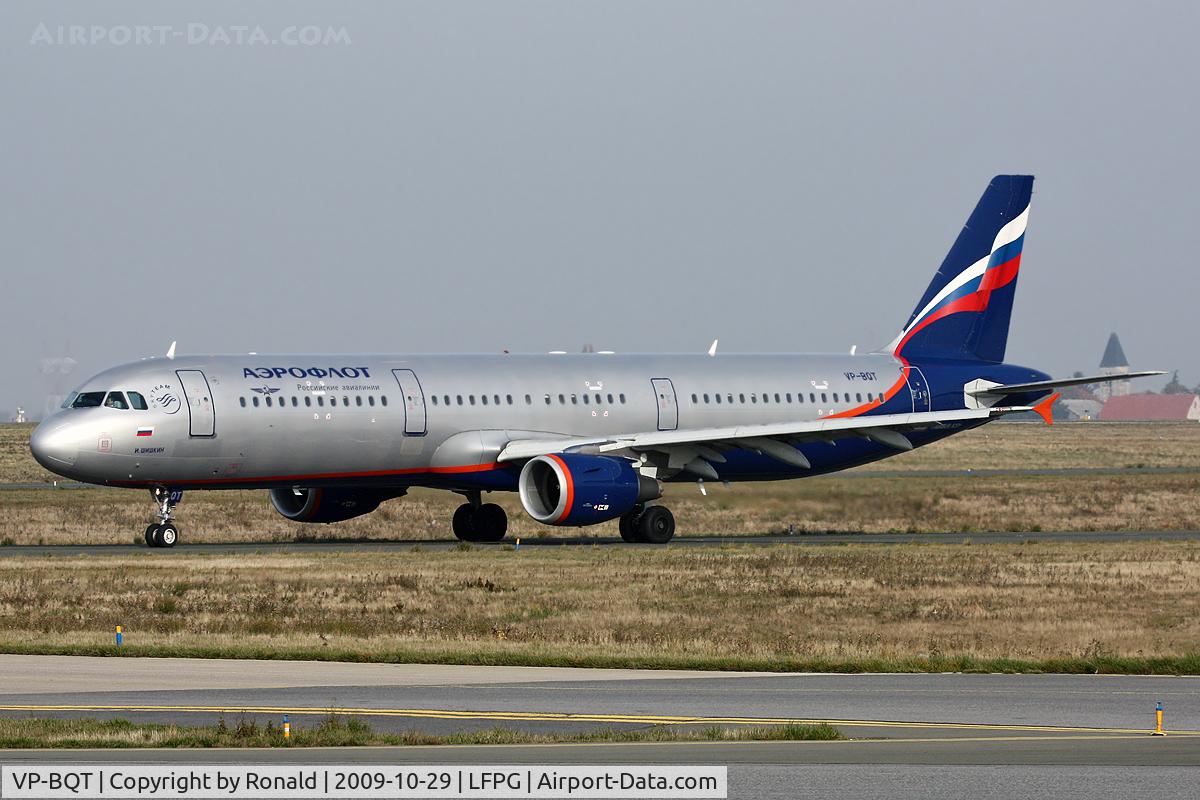 VP-BQT, 2006 Airbus A321-211 C/N 2965, at cdg