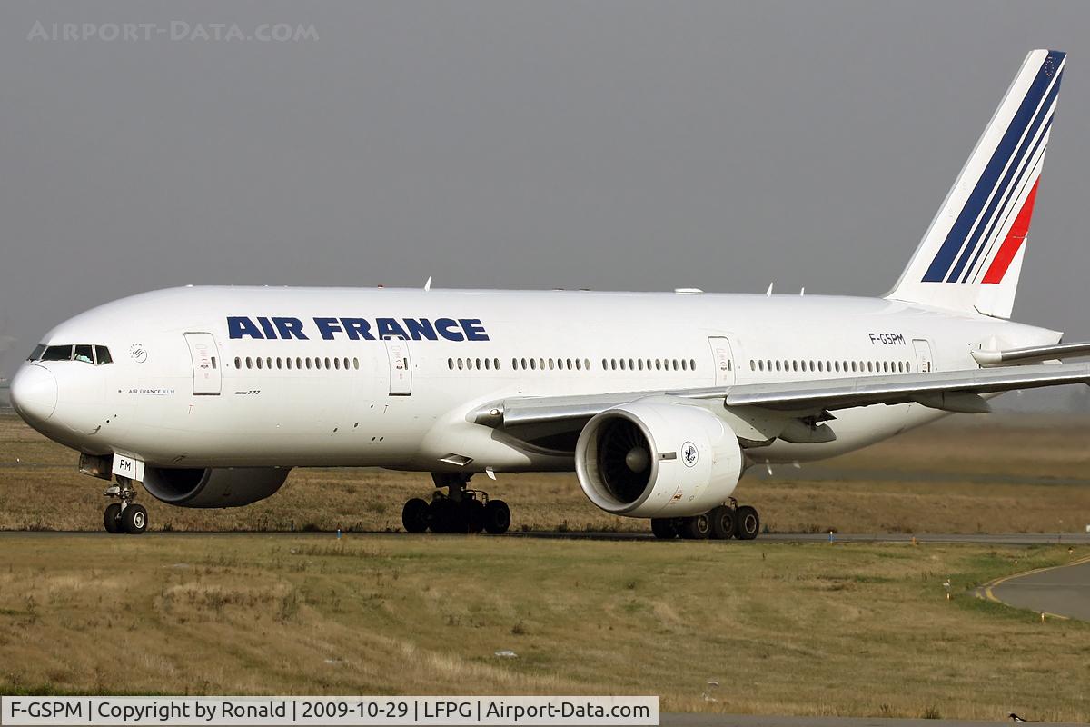 F-GSPM, 2000 Boeing 777-228/ER C/N 30456, at cdg