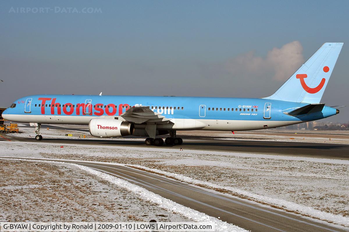 G-BYAW, 1995 Boeing 757-204 C/N 27234, at lows