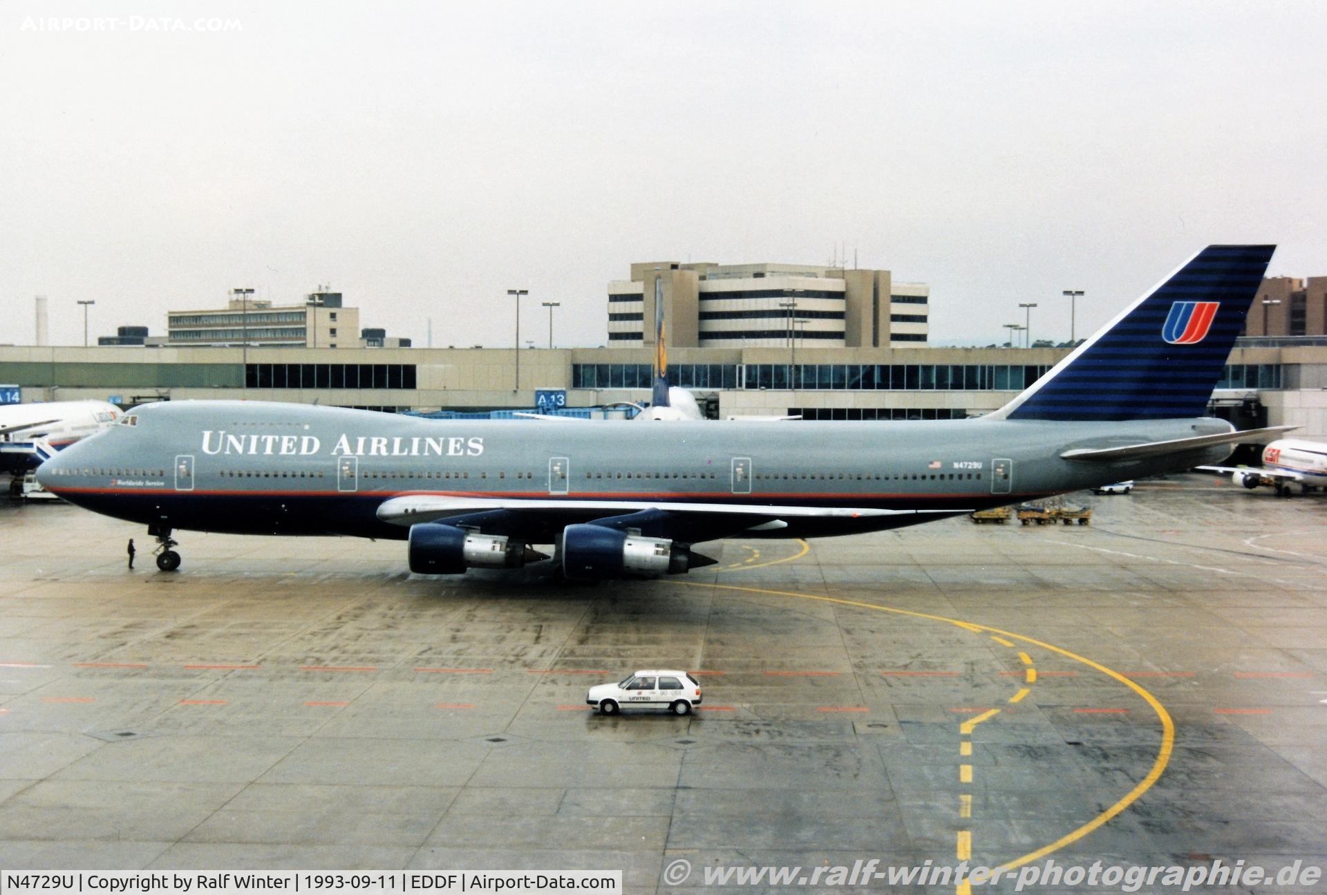 N4729U, Boeing 747-122 C/N 19926, Boeing 747-122 - UA UAL United Airlines - 19926 - N4729U - 09.1993 - FRA