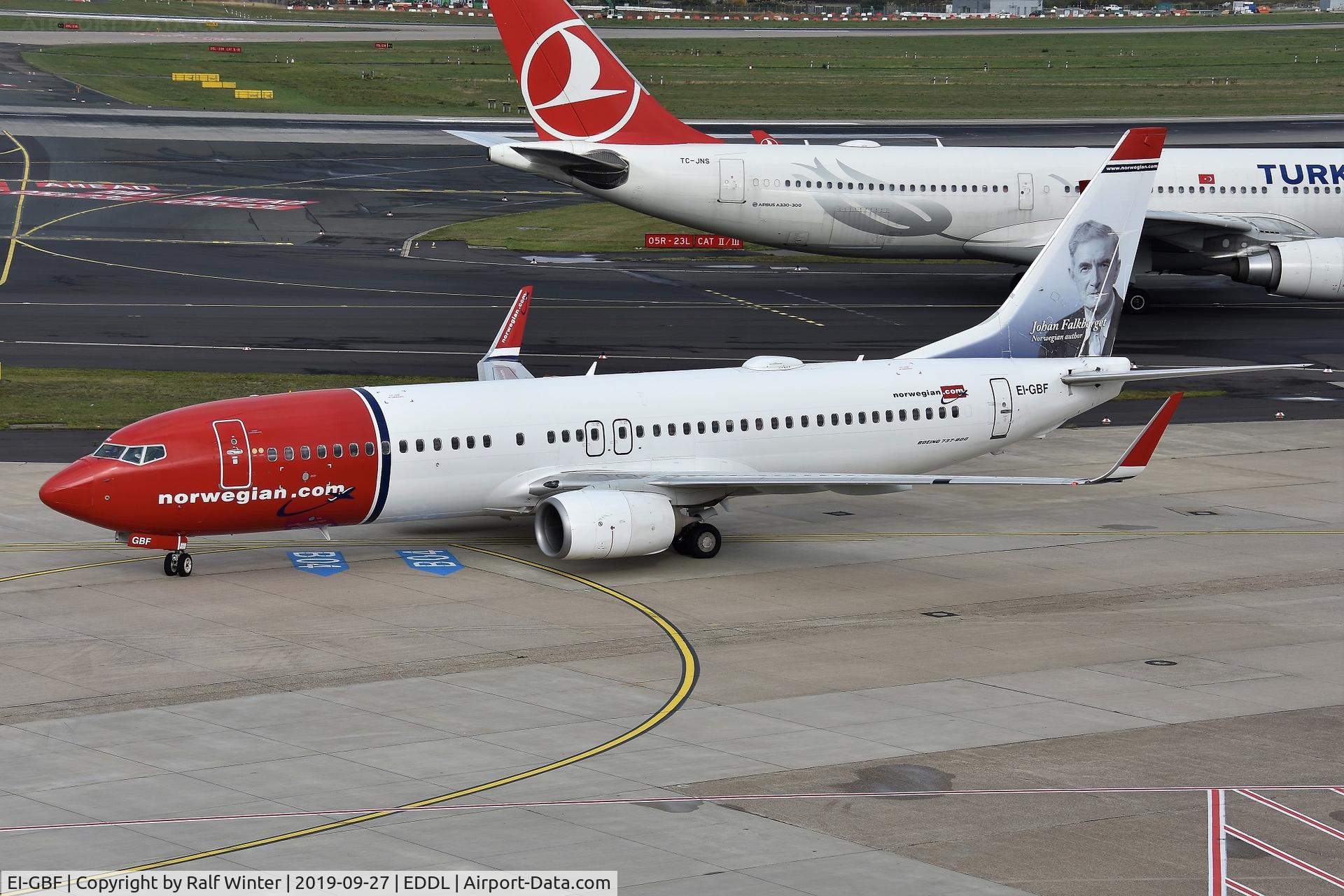 EI-GBF, 2013 Boeing 737-8JP C/N 39022, Boeing 737-8JP(W) - IBK Norwegian Air International - 39022 - EI-GBF - 27.09.2019 - DUS