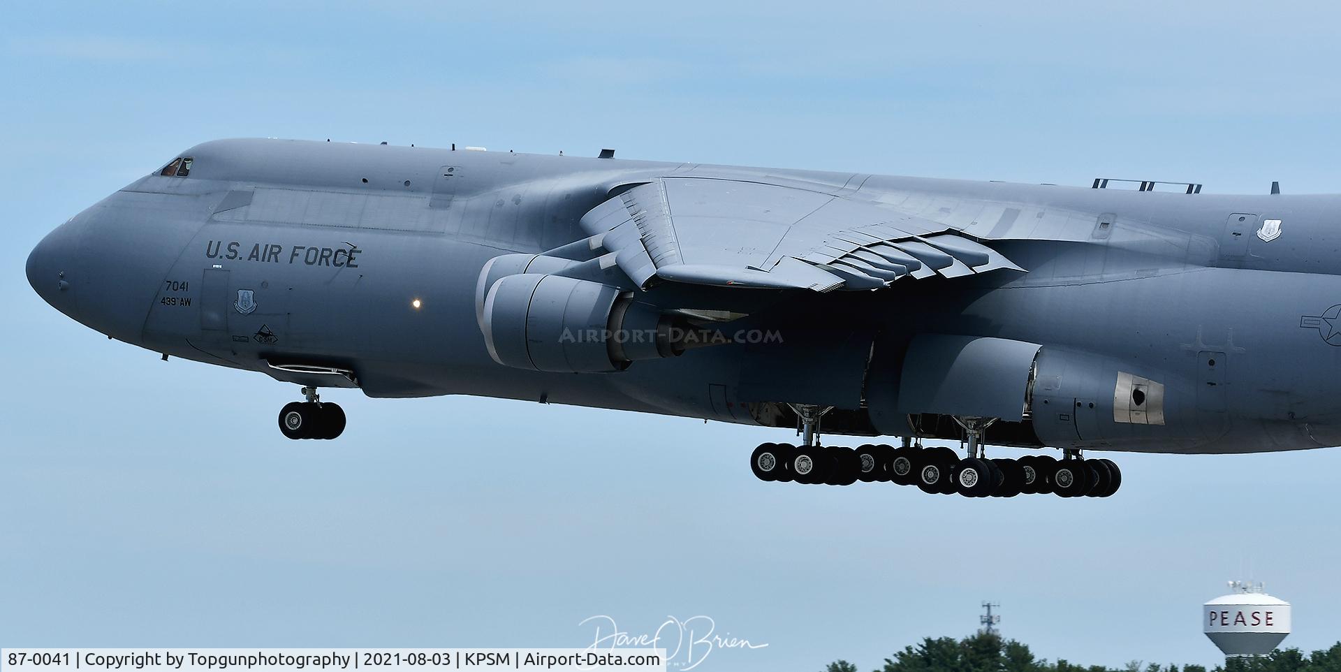 87-0041, 2013 Lockheed C-5M Super Galaxy C/N 500-0127, RODD18 over the numbers of RW34