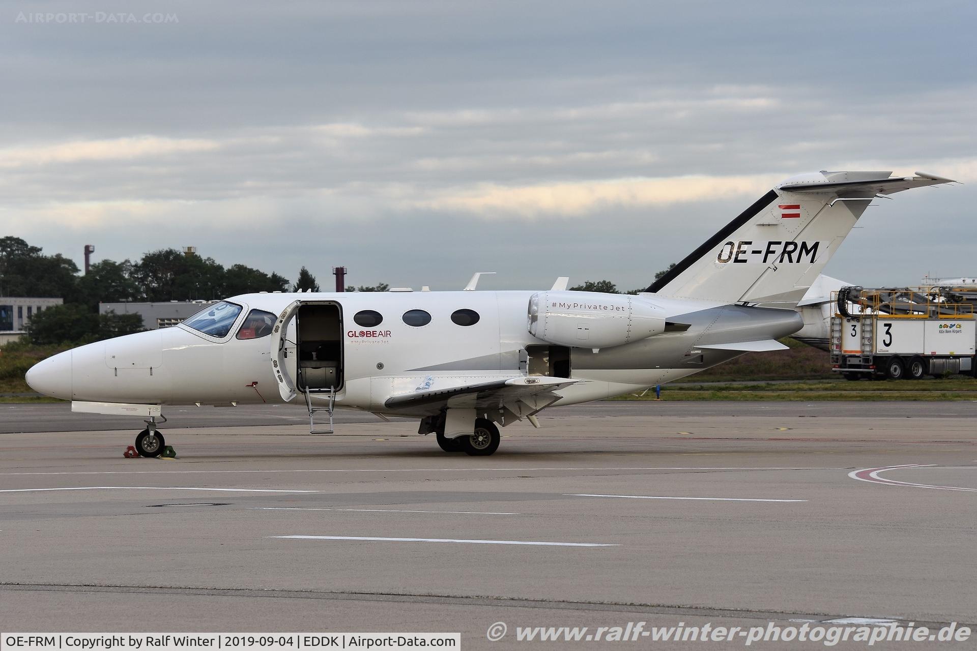 OE-FRM, 2008 Cessna 510 Citation Mustang Citation Mustang C/N 510-0126, Cessna 510 Citation Mustang - GAC GlobeAir - 510-0126 - OE-FRM - 04.09.2019 - CGN