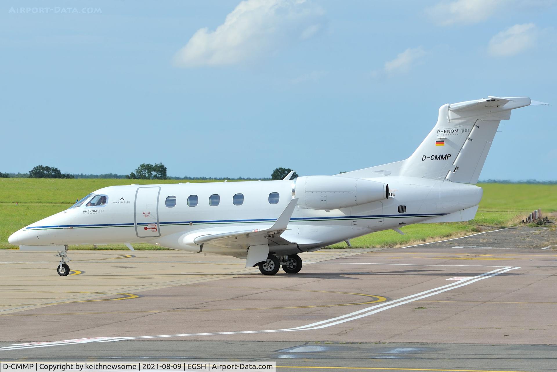 D-CMMP, 2016 Embraer EMB-505 Phenom 300 C/N 50500360, Arriving at Norwich from Bremen.