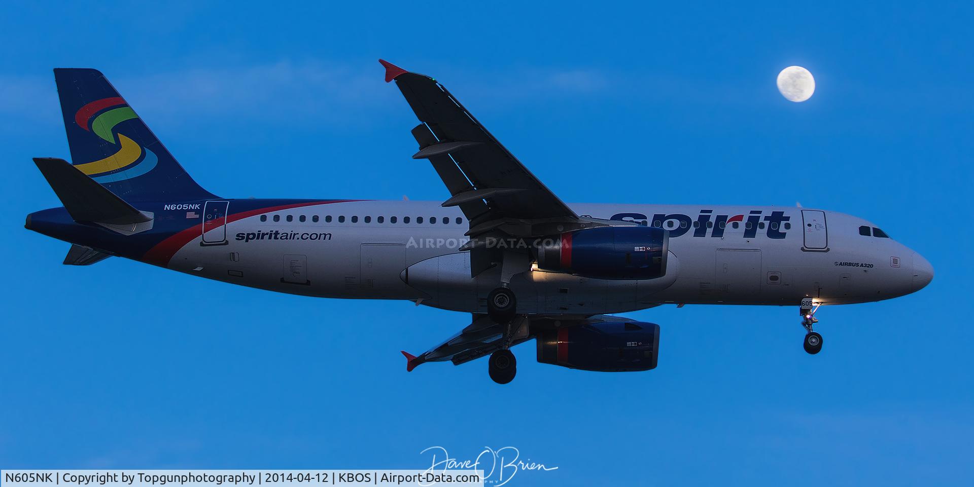N605NK, 2010 Airbus A320-232 C/N 4548, Spirit Airlines landing