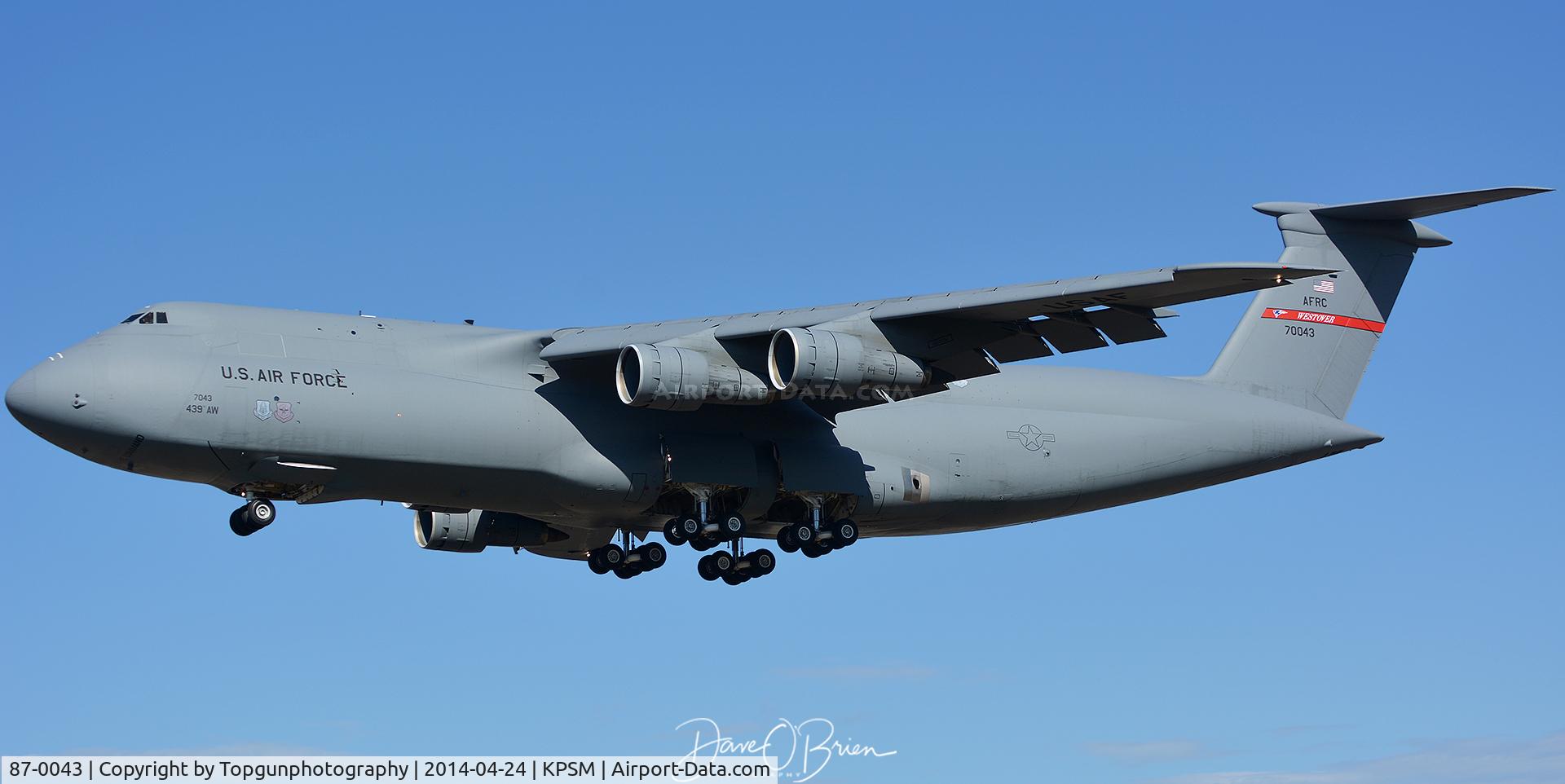 87-0043, 1988 Lockheed C-5M Super Galaxy C/N 500-129, RODD13 working RW34