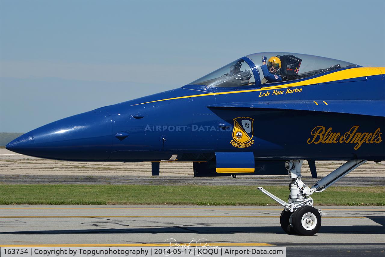 163754, 1989 McDonnell Douglas F/A-18C Hornet C/N 0829/C112, Blue Angel #3 flown by Lcdr Nate Barton