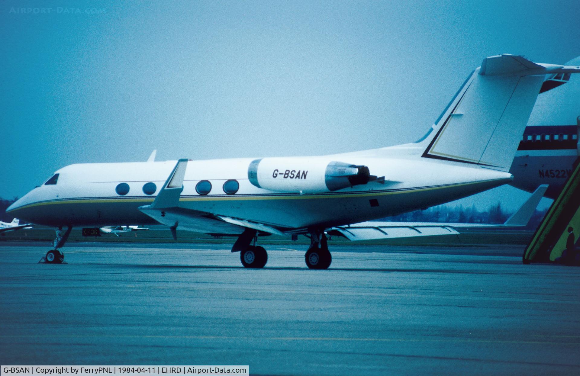 G-BSAN, 1982 Gulfstream G-1159A Gulfstream III C/N 345, Shell GIII at its base in RTM