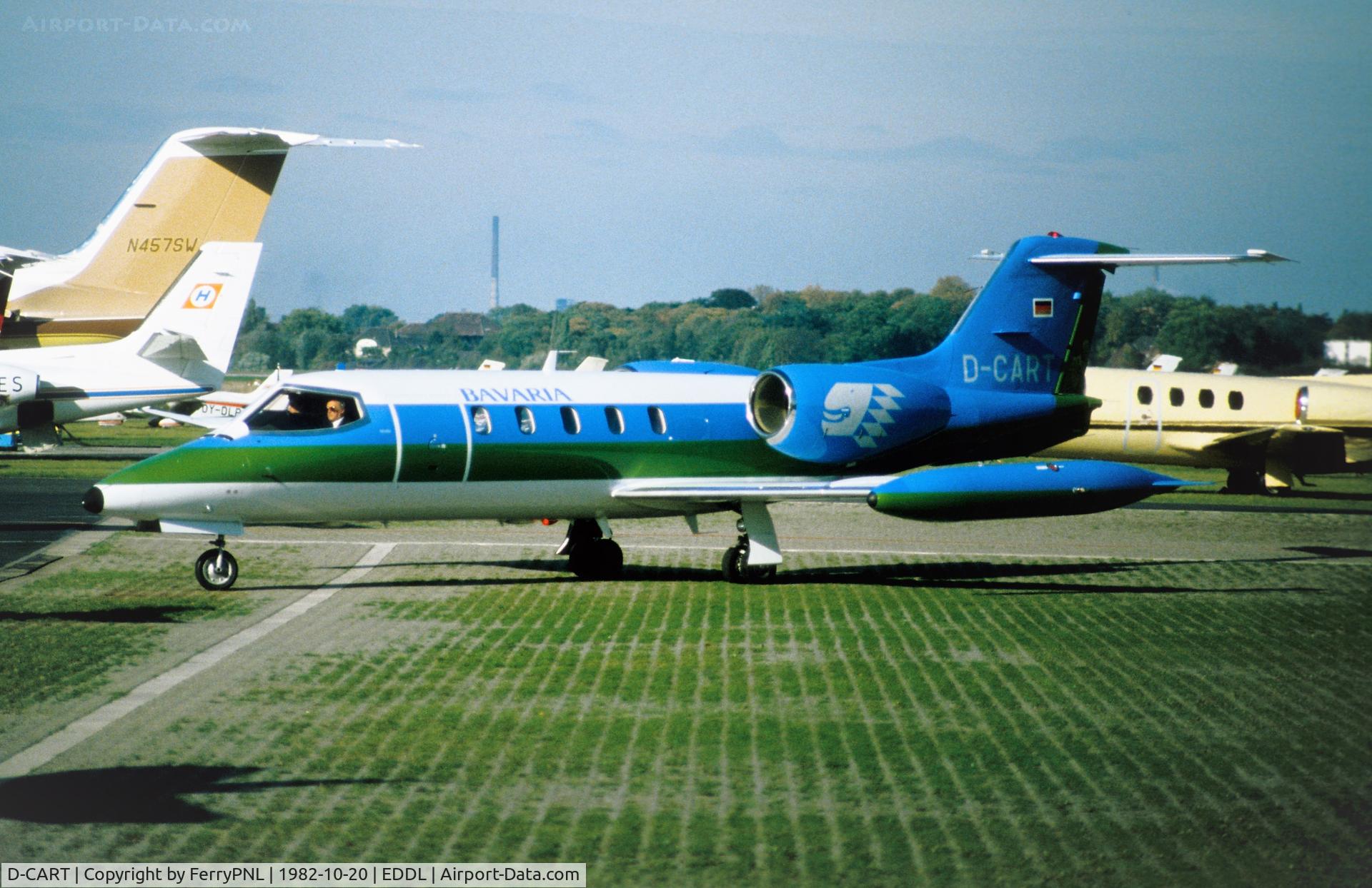 D-CART, 1980 Learjet 35A C/N 354, Bavaria Lj35A arriving at GAT DUS