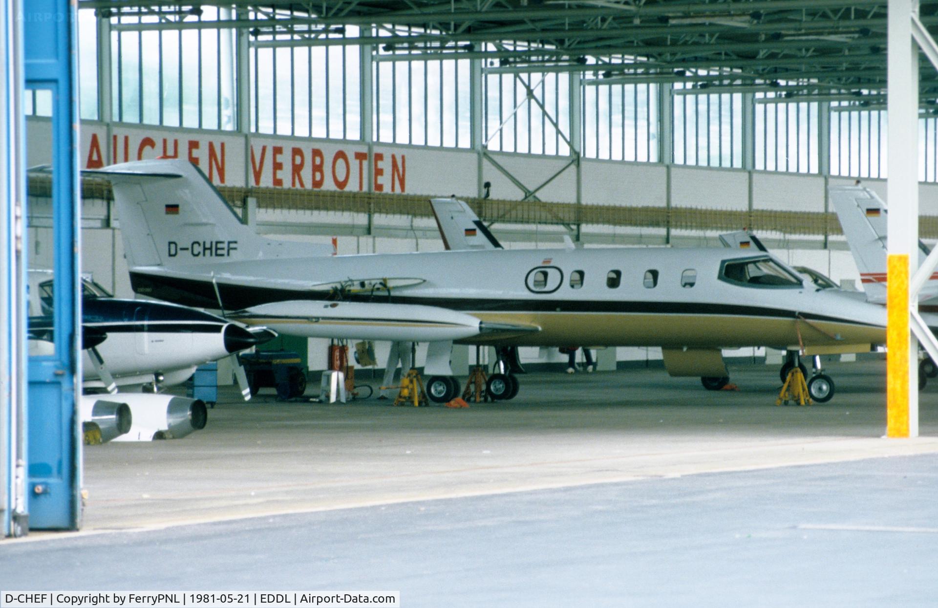 D-CHEF, 1978 Gates Learjet 25D C/N 260, Private Jet Charter Lj25D engineless in the hangar