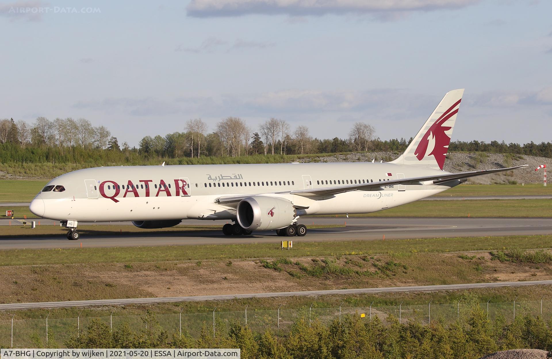 A7-BHG, 2019 Boeing 787-9 Dreamliner Dreamliner C/N 64211, Taxiway W