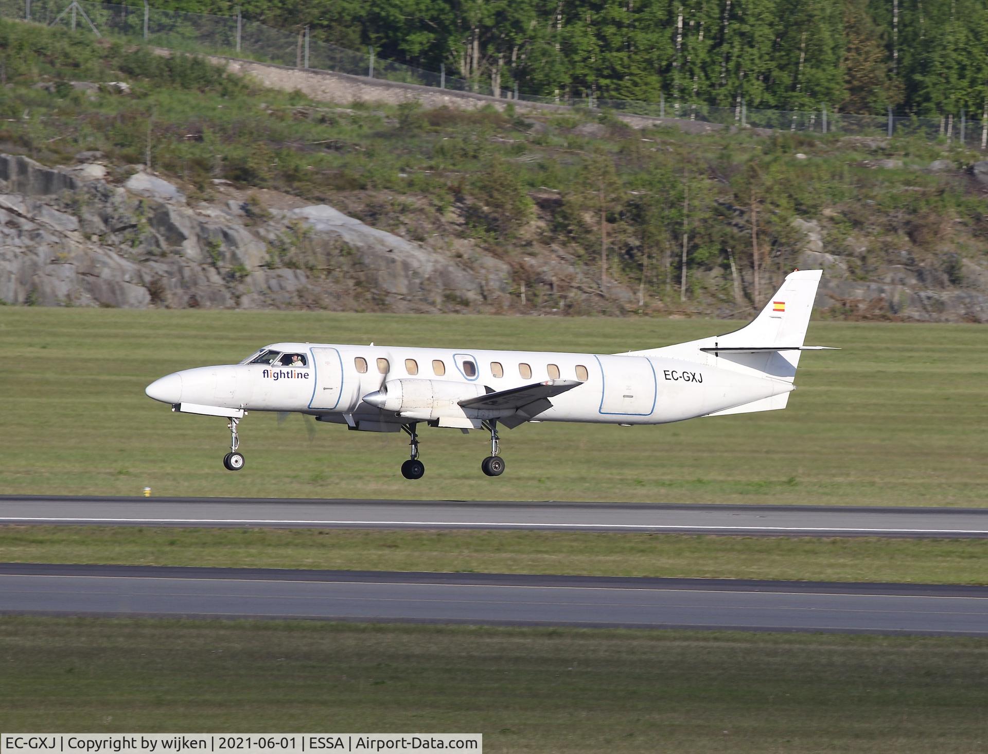 EC-GXJ, 1980 Swearingen SA-226TC Metro II C/N TC-374, RWY 01R