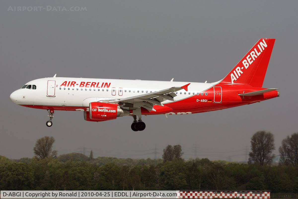 D-ABGI, 2007 Airbus A319-112 C/N 3346, at dus