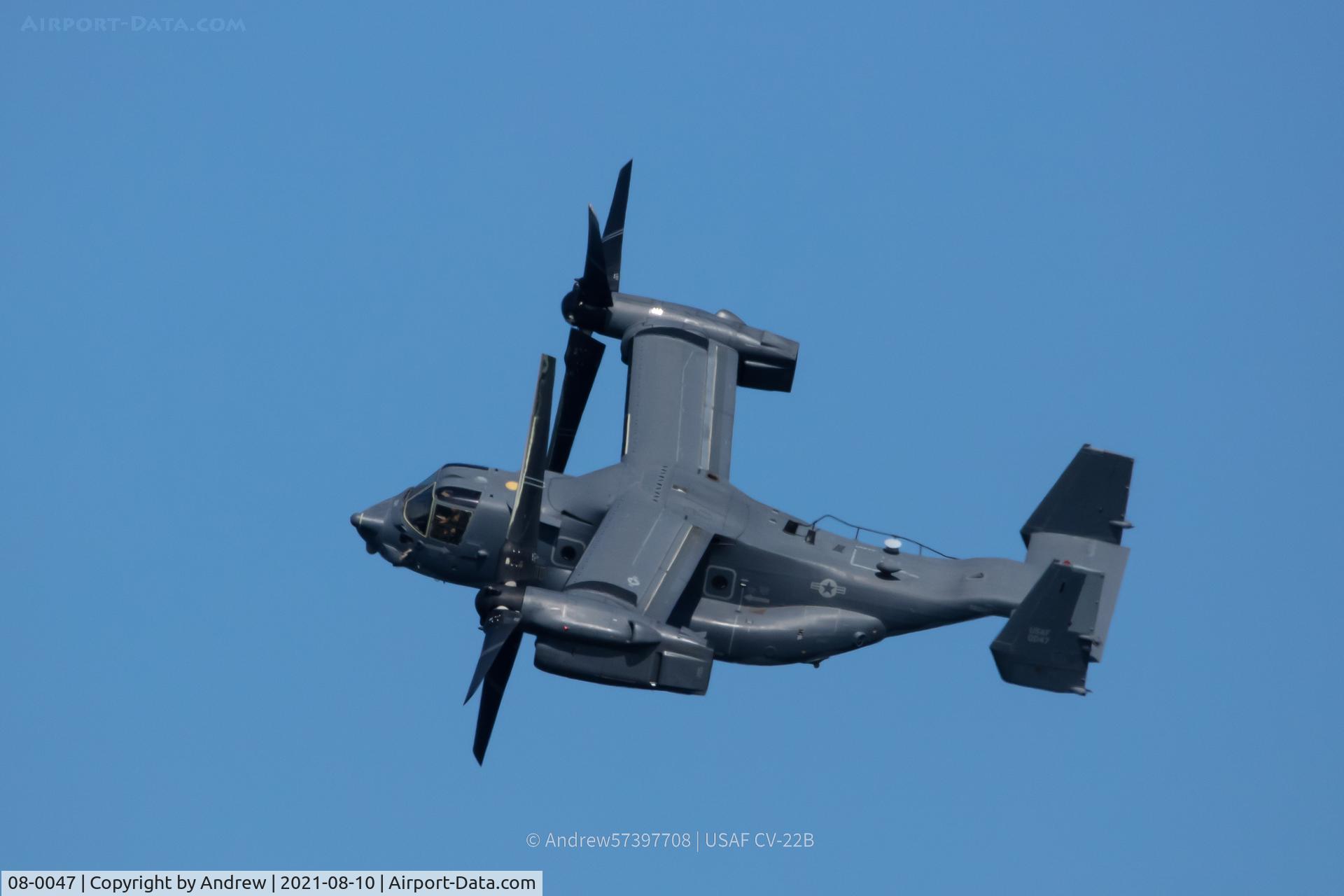 08-0047, Bell-Boeing CV-22B Osprey Osprey C/N D1033, USAF Boeing CV-22B over the Point of Ayre Isle of man