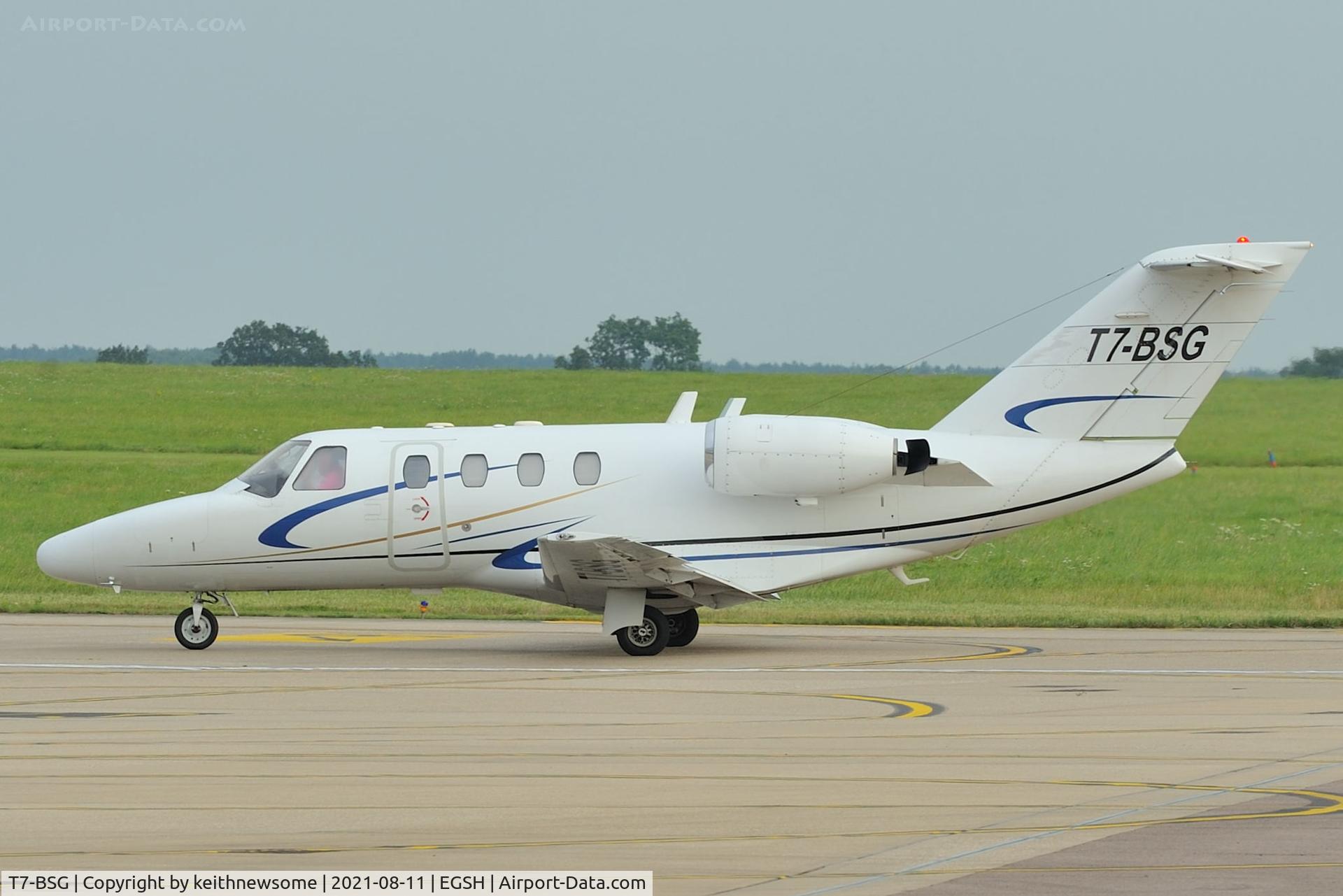 T7-BSG, 2000 Cessna 525 CitationJet CJ1 C/N 525-0384, Arriving at Norwich from Pula, Croatia.