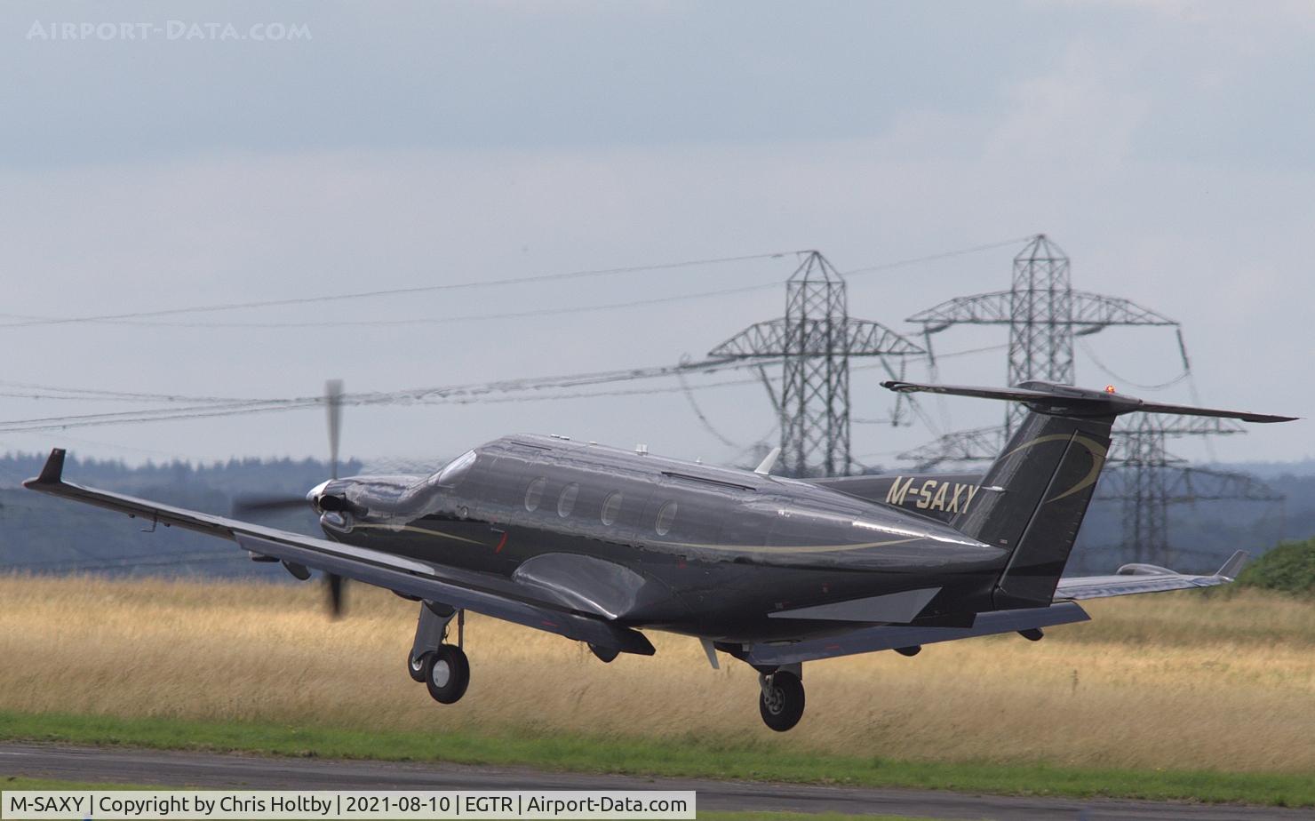 M-SAXY, 2003 Pilatus PC-12/45 C/N 508, Lift-off at Elstree