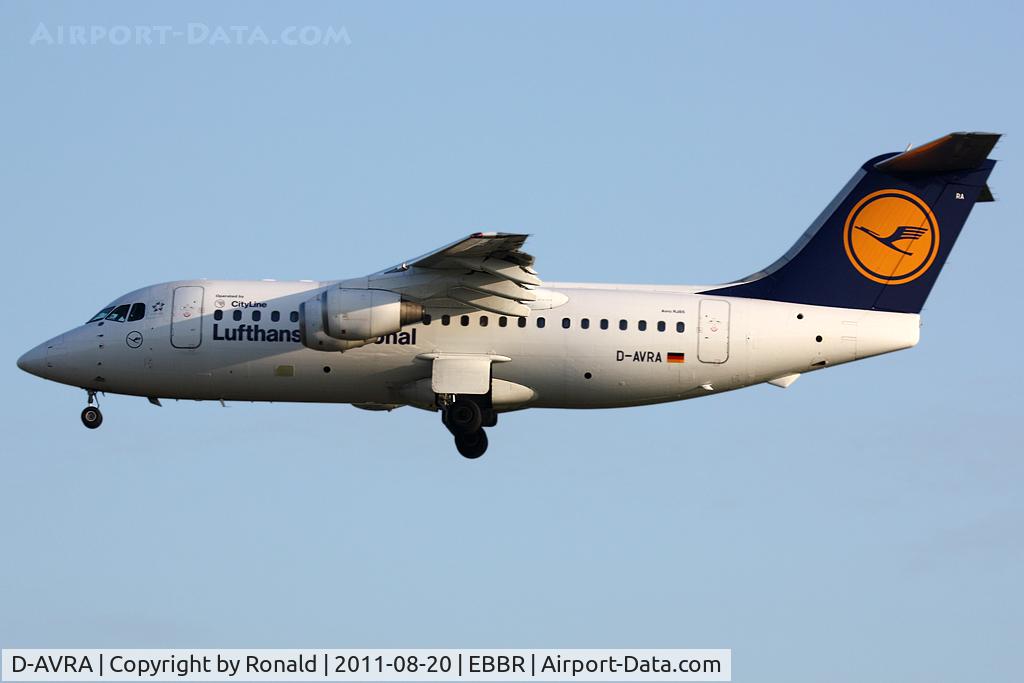 D-AVRA, 1994 British Aerospace Avro 146-RJ85 C/N E.2256, at bru