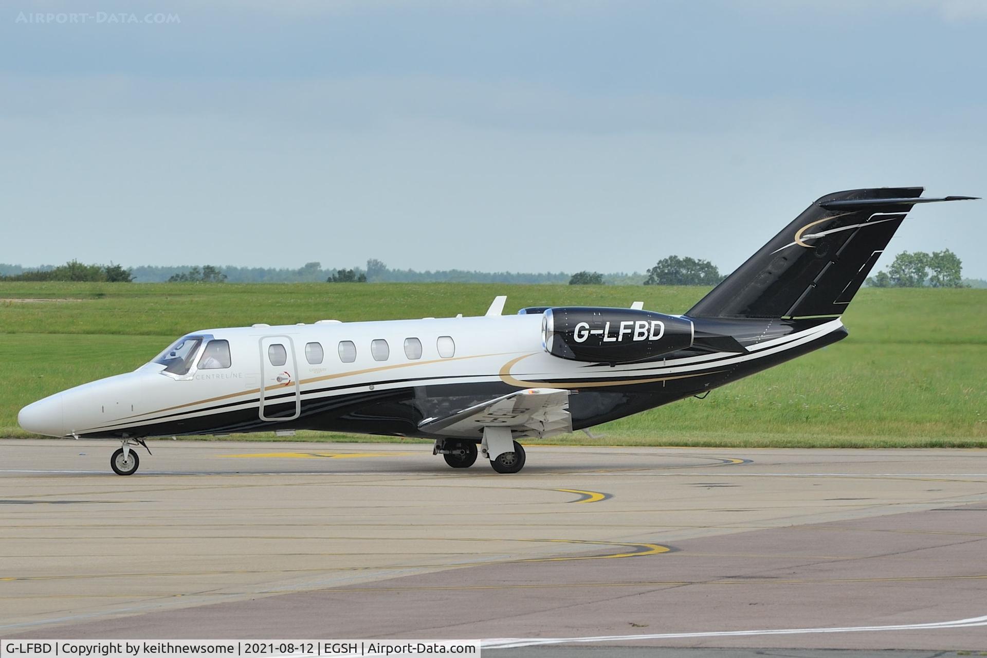 G-LFBD, 2013 Cessna 525A CitationJet CJ2 C/N 525A-0506, Arriving at Norwich from Newcastle.