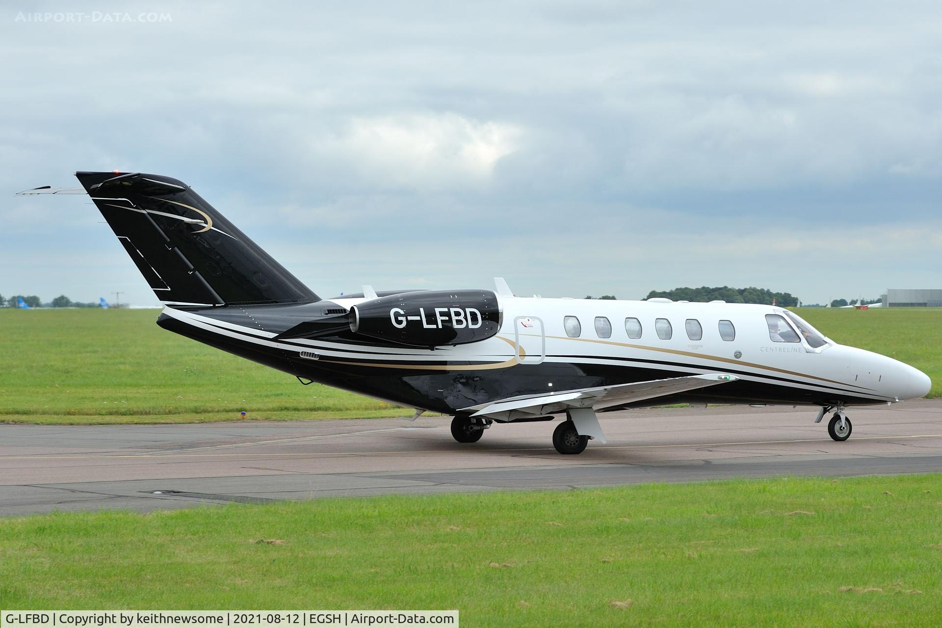 G-LFBD, 2013 Cessna 525A CitationJet CJ2 C/N 525A-0506, Leaving Norwich for Newquay.