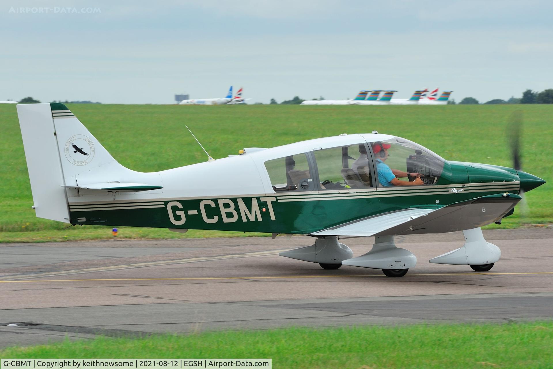 G-CBMT, 2002 Robin DR-400-180 Regent Regent C/N 2538, Leaving Norwich for Crowfield.