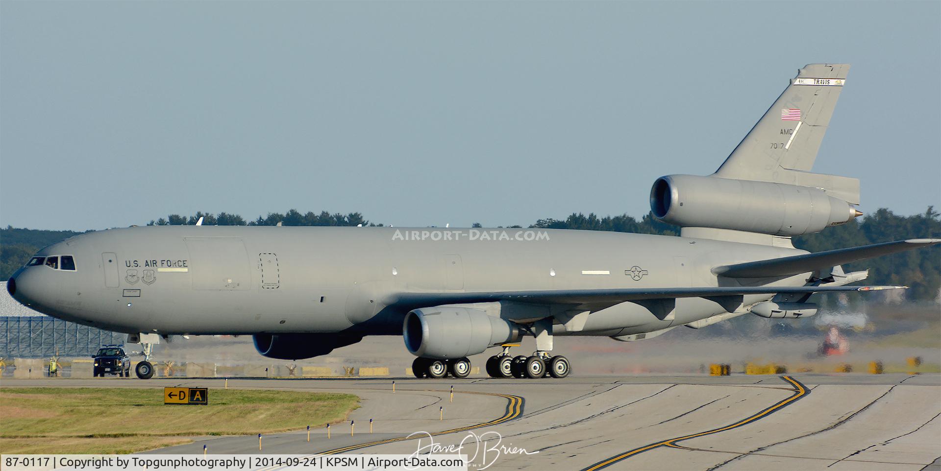 87-0117, 1987 McDonnell Douglas KC-10A Extender C/N 48303, BLUE71 dragged CUBE flight of 6 Harriers from overseas