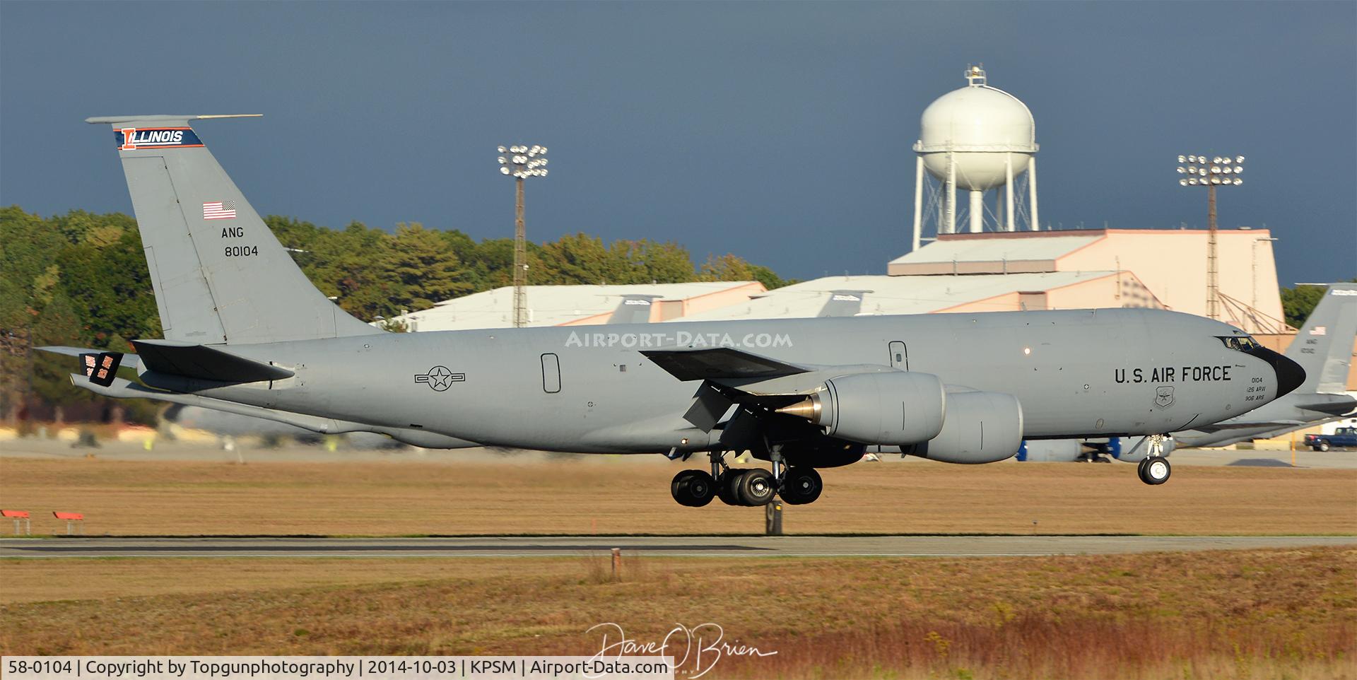58-0104, 1958 Boeing KC-135R Stratotanker C/N 17849, COBB31 about to touchdown RW16