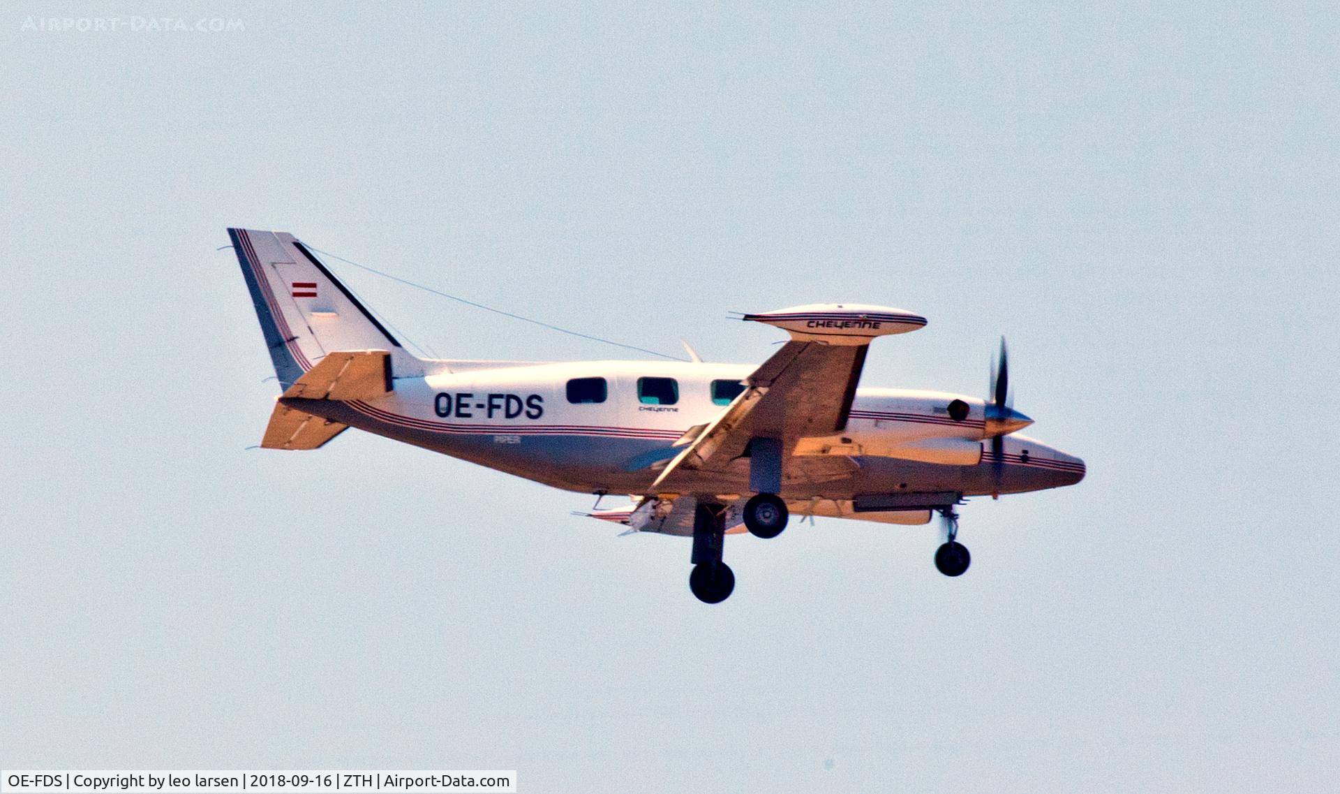 OE-FDS, 1977 Piper PA-31T1-500 Cheyenne IA C/N 31T-7720056, Zakynthos 16.9.2018