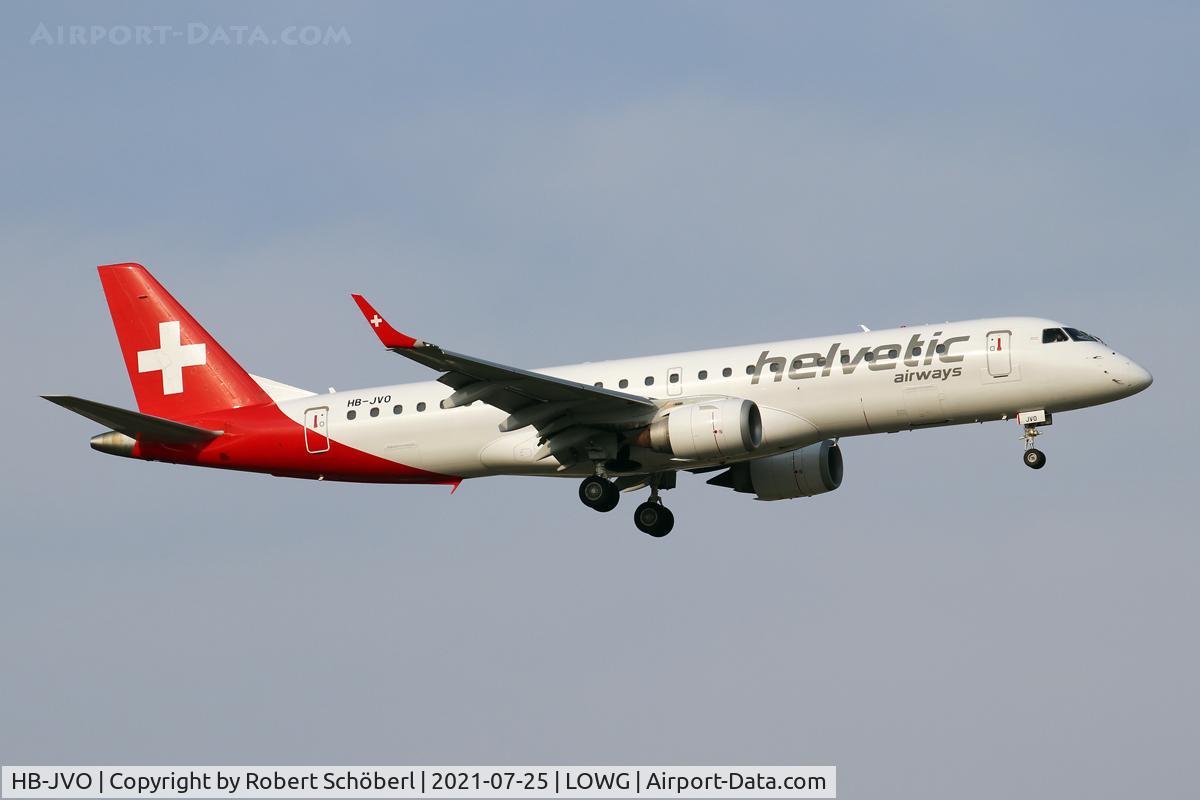 HB-JVO, 2009 Embraer 190LR (ERJ-190-100LR) C/N 19000294, HB-JVO @ LOWG 2021