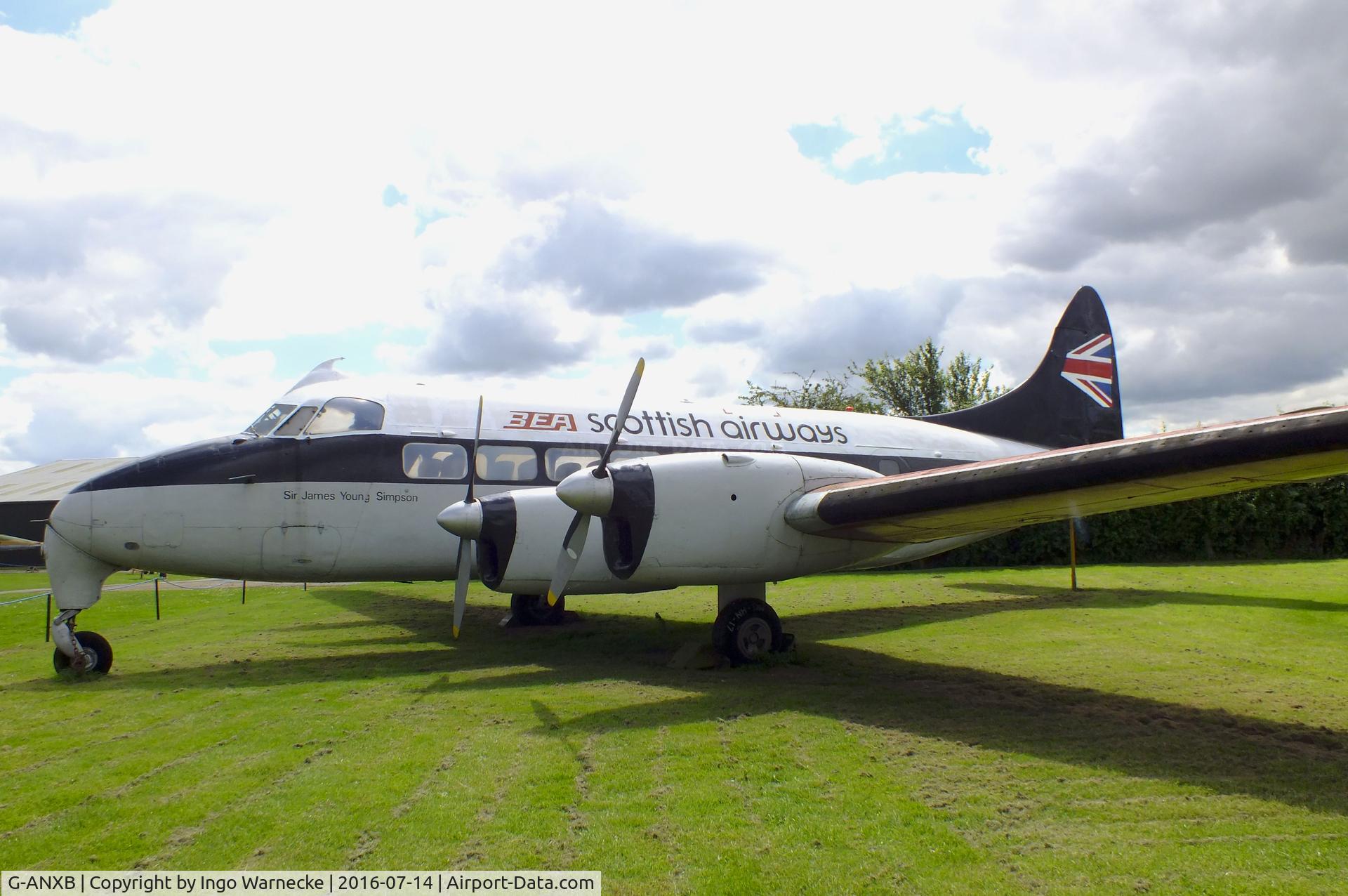 G-ANXB, De Havilland DH-114 Heron1B C/N 14048, De Havilland D.H.114 Heron 1B at the Newark Air Museum