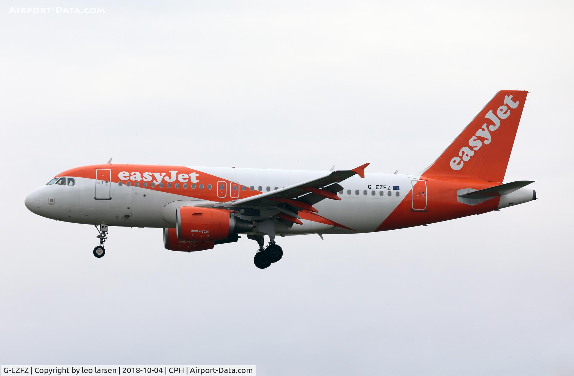 G-EZFZ, 2010 Airbus A319-111 C/N 4425, Copenhagen 4.10.2018