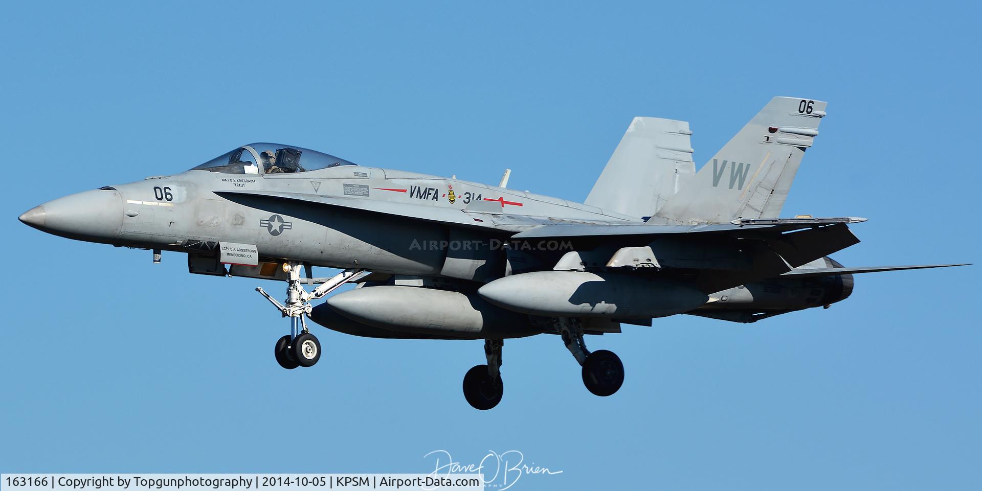 163166, McDonnell Douglas F/A-18A+ Hornet C/N 602/A509, TREND61 leads the group to RW34