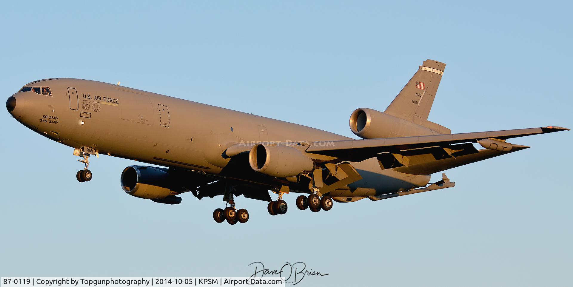 87-0119, 1987 McDonnell Douglas KC-10A Extender C/N 48305, BLUE51