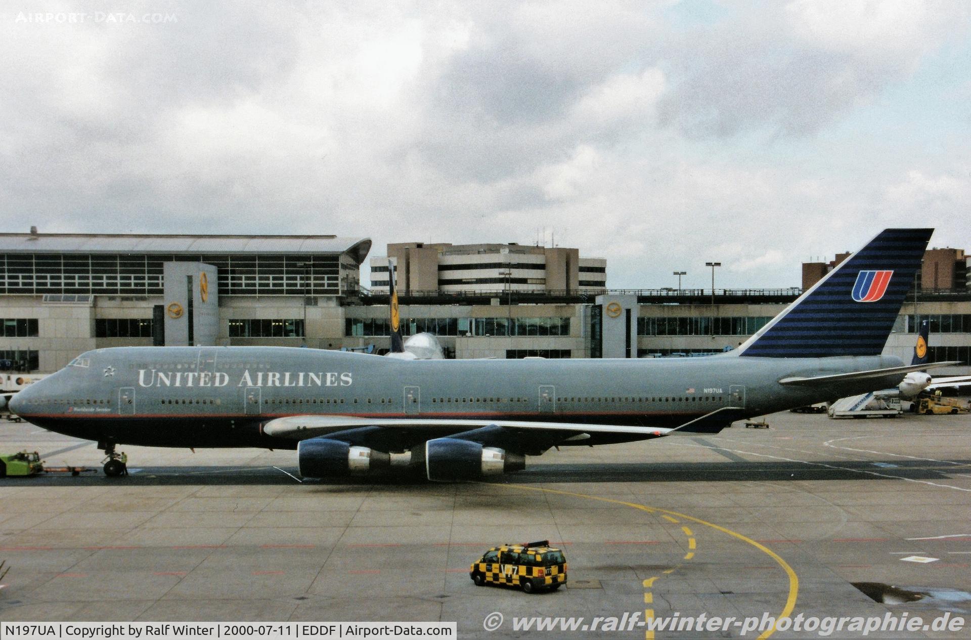 N197UA, 1997 Boeing 747-422 C/N 26901, Boeing 747-422 - UA UAL United Airlines - 26901 - N197UA - 07.2000 - FRA