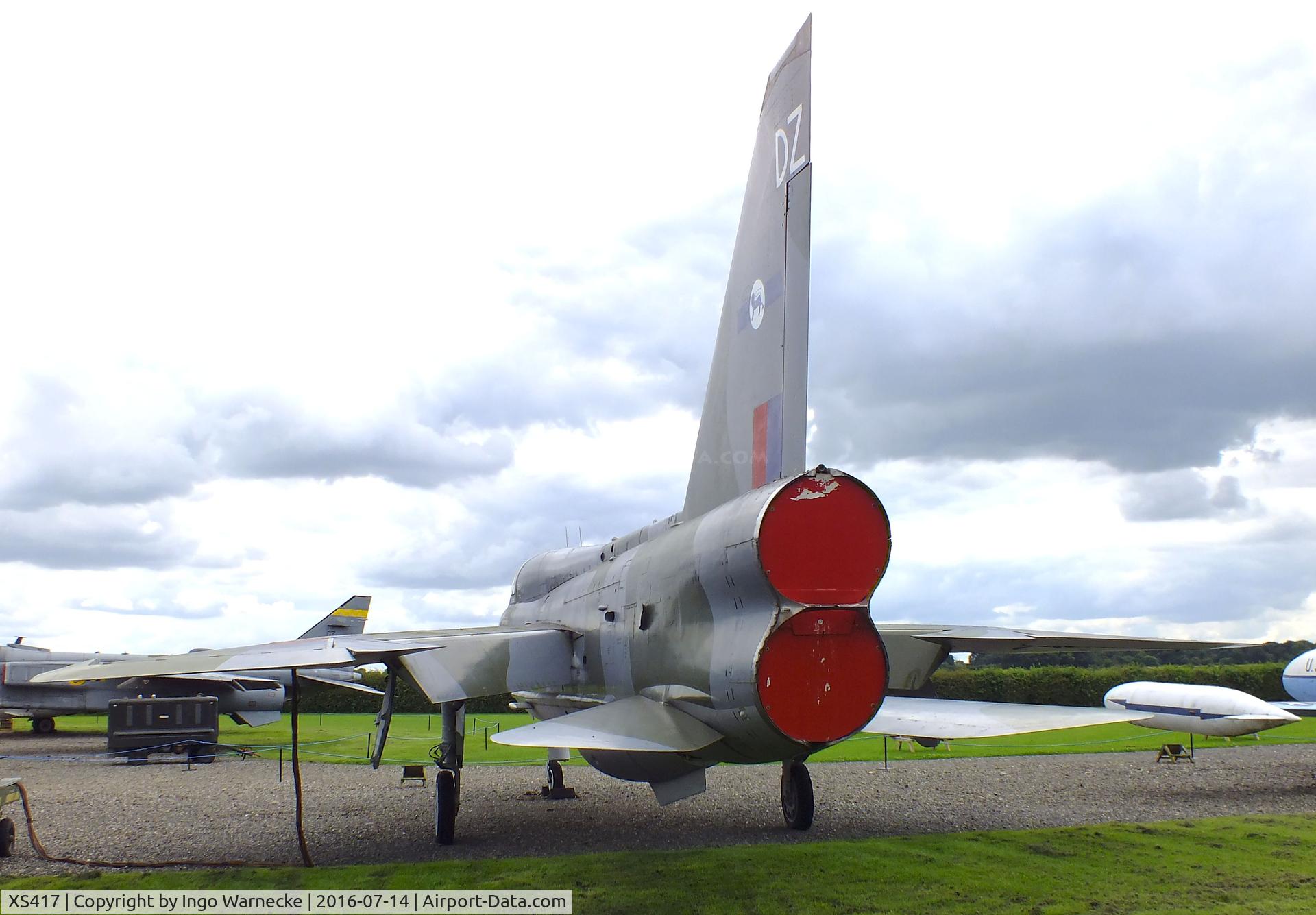 XS417, 1964 English Electric Lightning T.5 C/N 95002, English Electric (BAC) Lightning T5 at the Newark Air Museum