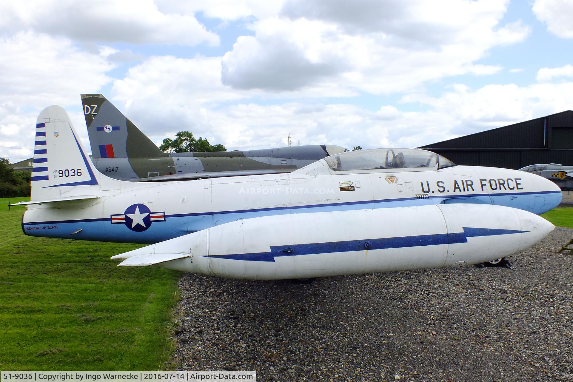 51-9036, 1951 Lockheed T-33A Shooting Star C/N 580-6820, Lockheed T-33A at the Newark Air Museum
