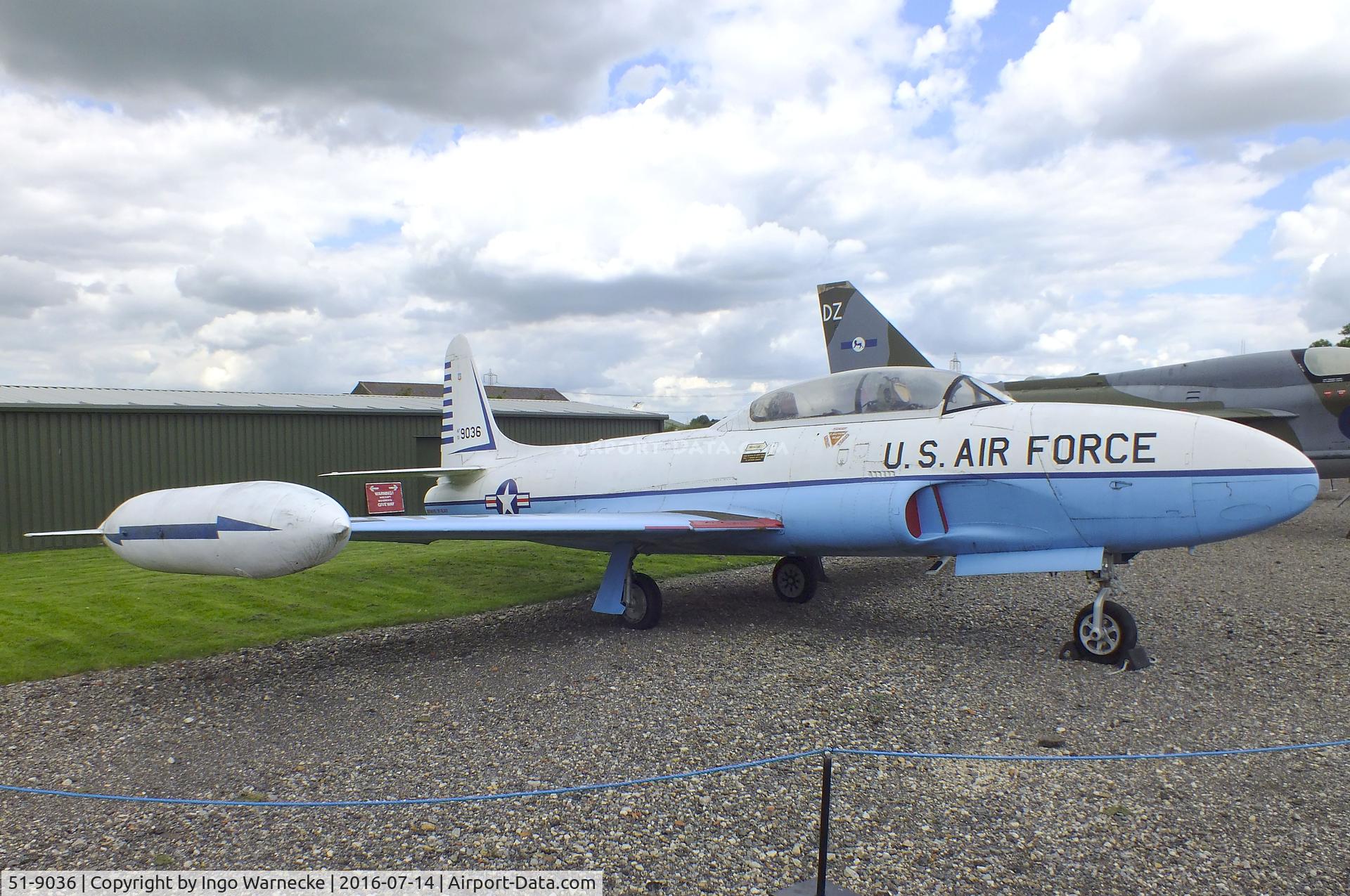 51-9036, 1951 Lockheed T-33A Shooting Star C/N 580-6820, Lockheed T-33A at the Newark Air Museum