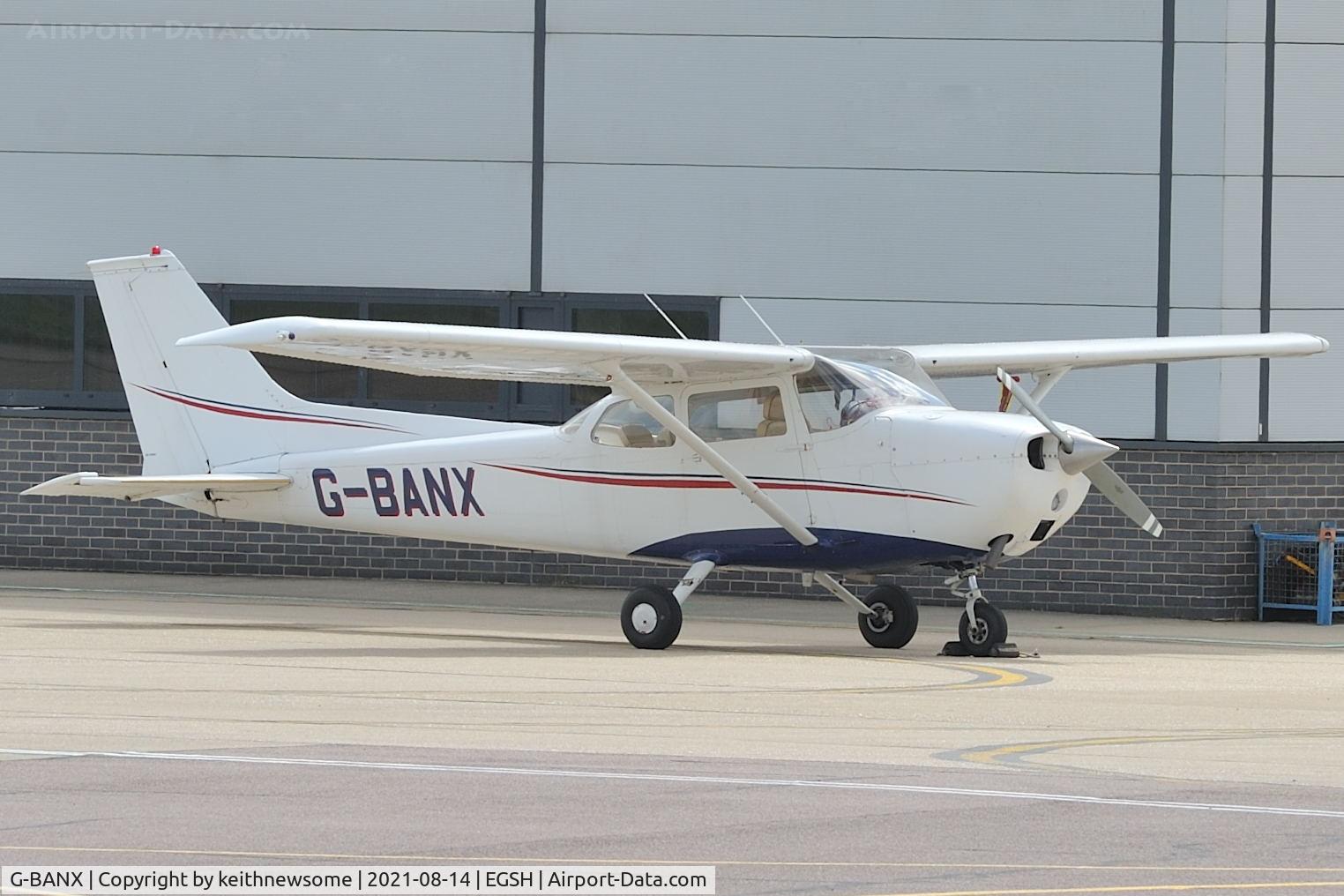 G-BANX, 1973 Reims F172M Skyhawk Skyhawk C/N 0941, Parked at Norwich.