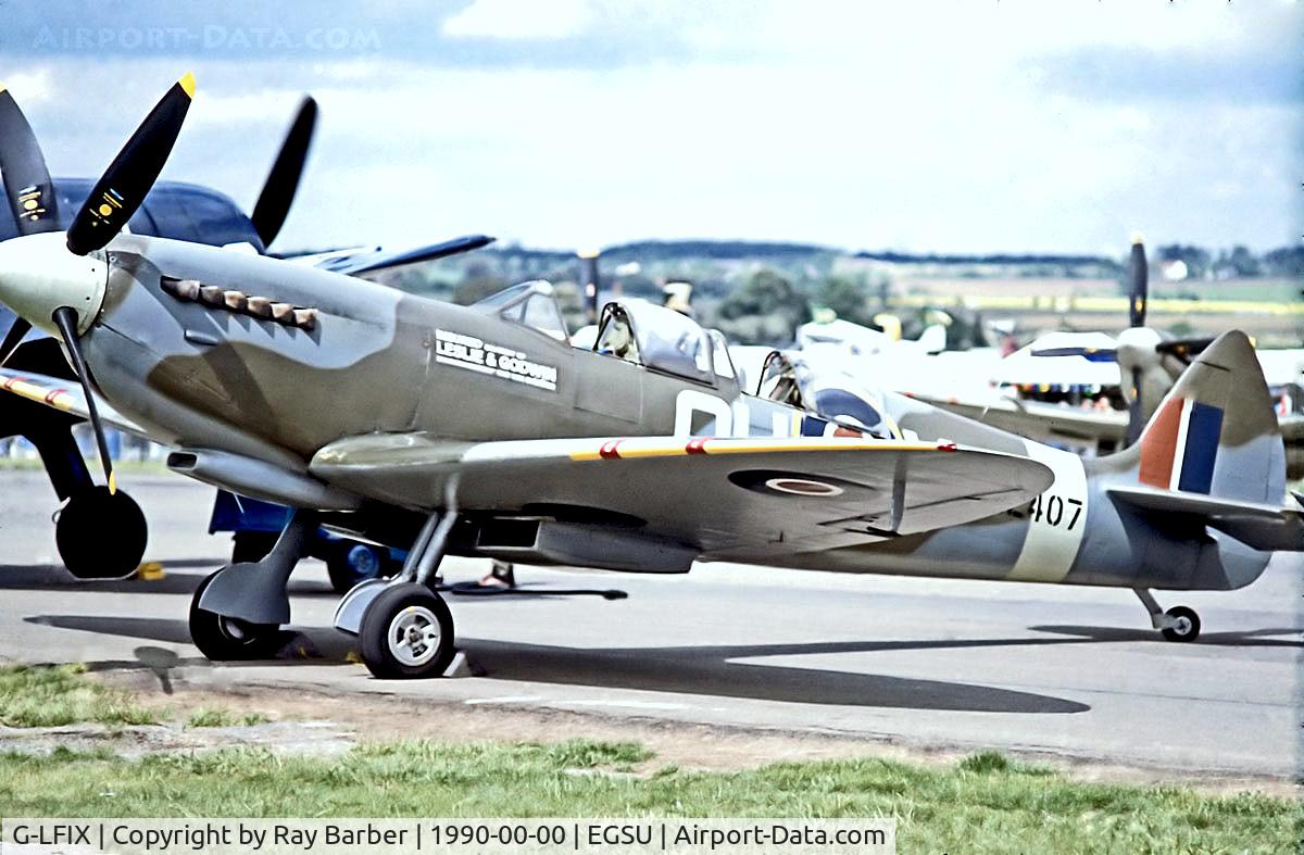 G-LFIX, 1944 Supermarine 509 Spitfire LF.IX (T.IX) C/N CBAF.8463, G-LFIX   (ML407] Supermarine Spitfire Mk T.IX [CBAF.8463] Duxford~G @ 1990