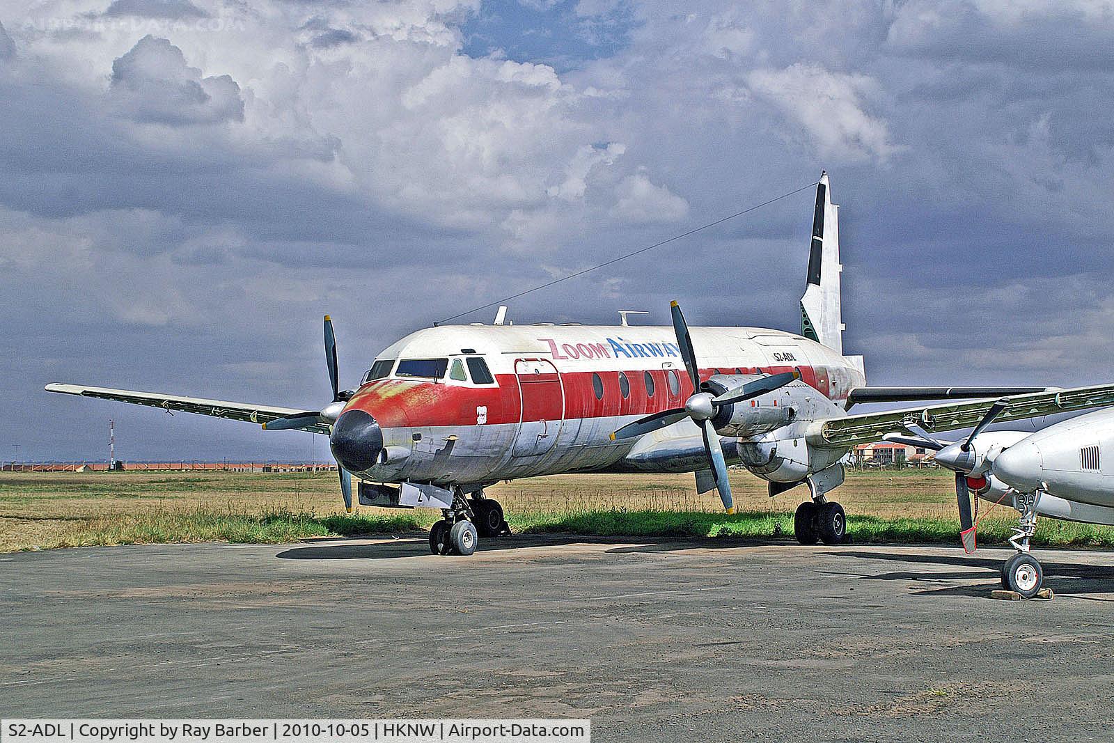 S2-ADL, 1980 Hawker Siddeley HS.748 Series 2B C/N 1773, S2-ADL Hawker Siddeley HS.748 Series 2A/361 [1773] (Zoom Airways) Nairobi Wilson~5Y 05/10/2010
