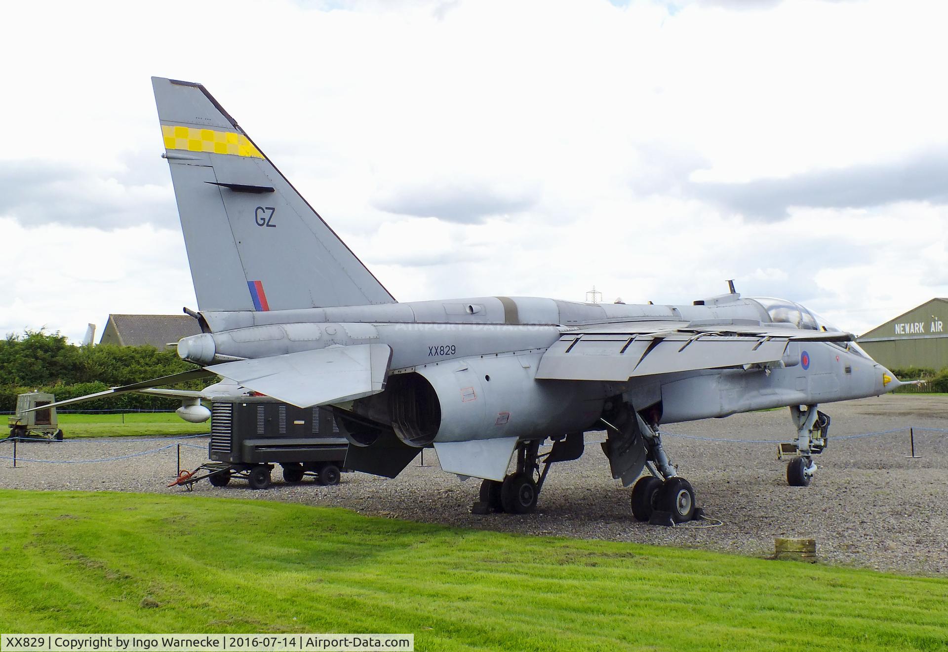 XX829, 1974 Sepecat Jaguar T.2A C/N B.17, SEPECAT Jaguar T2A at the Newark Air Museum